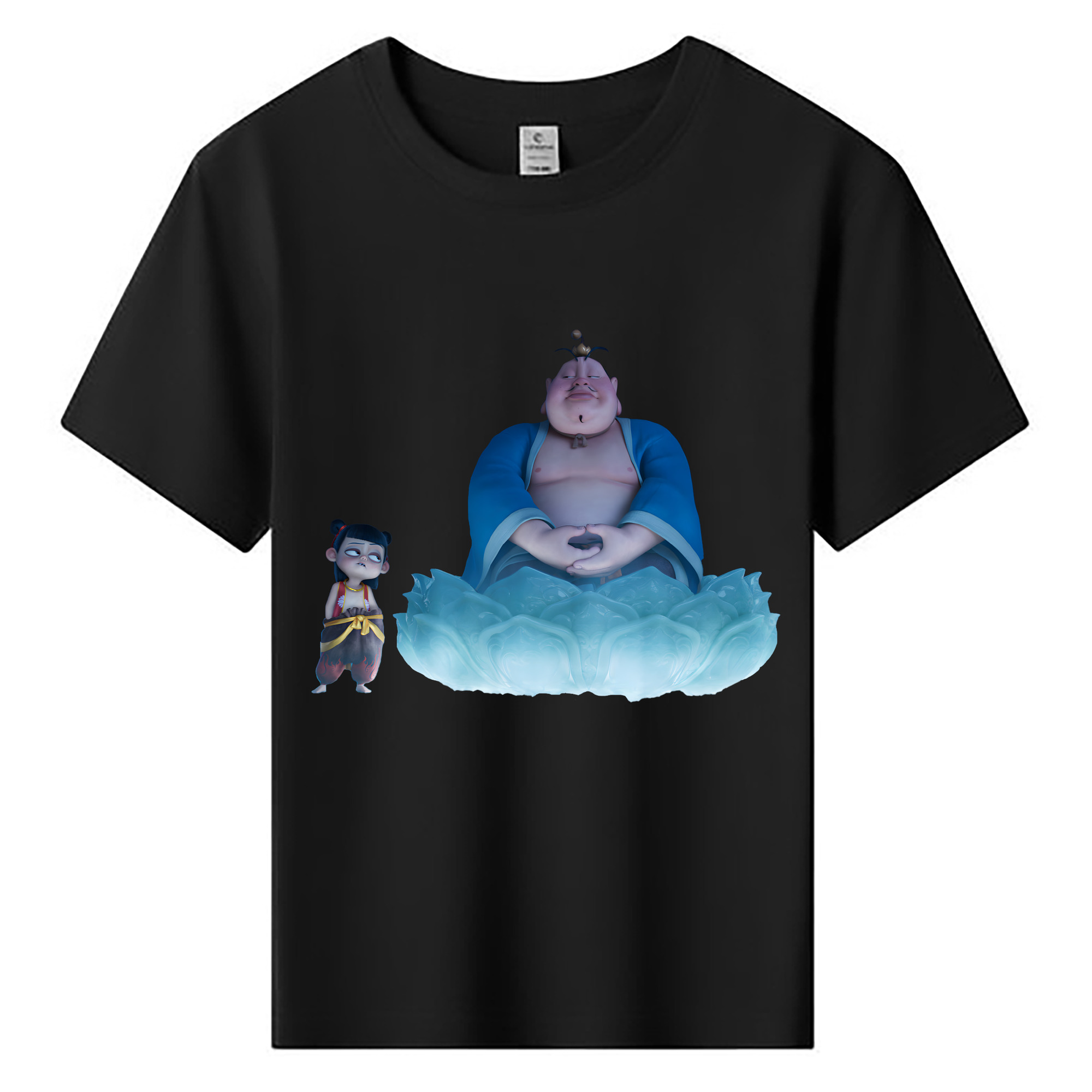 （画像用） Ne Zha 2 ナタ 魔童の大暴れ 綿100％キッズTシャツ（フロントプリント）