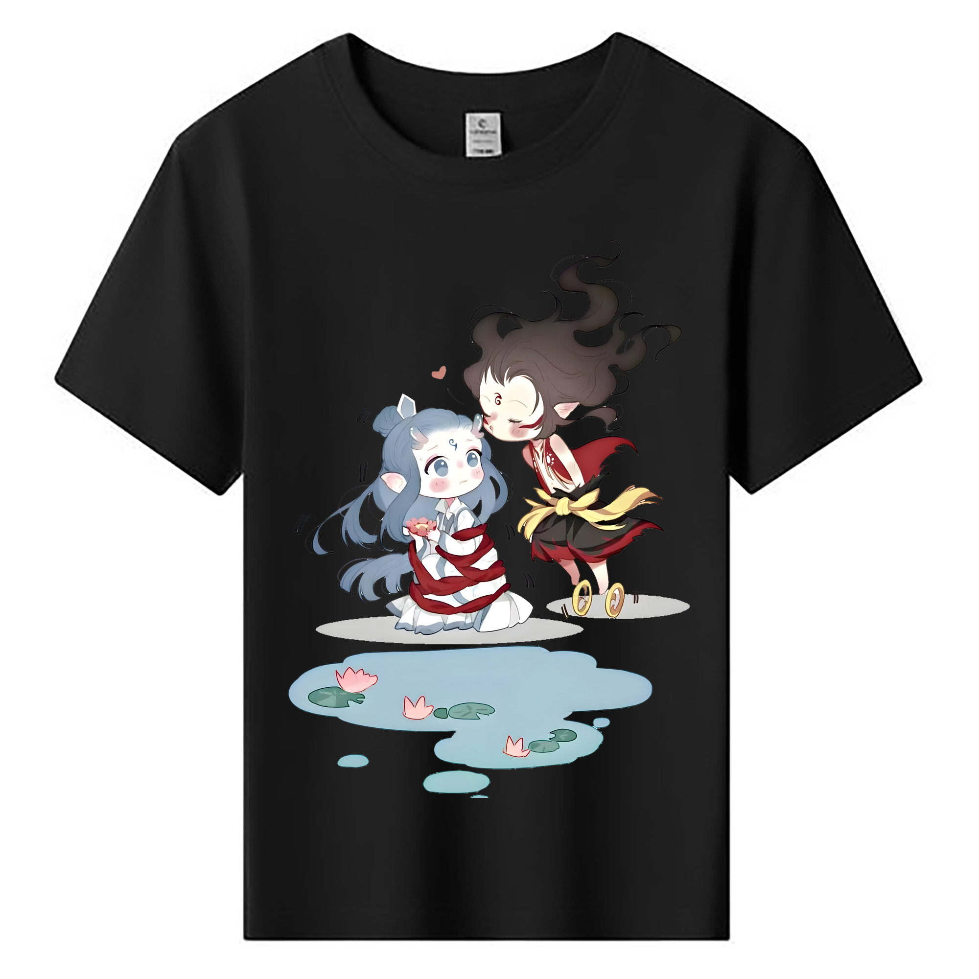 （画像用） Ne Zha 2 ナタ 魔童の大暴れ 綿100％キッズTシャツ（フロントプリント）
