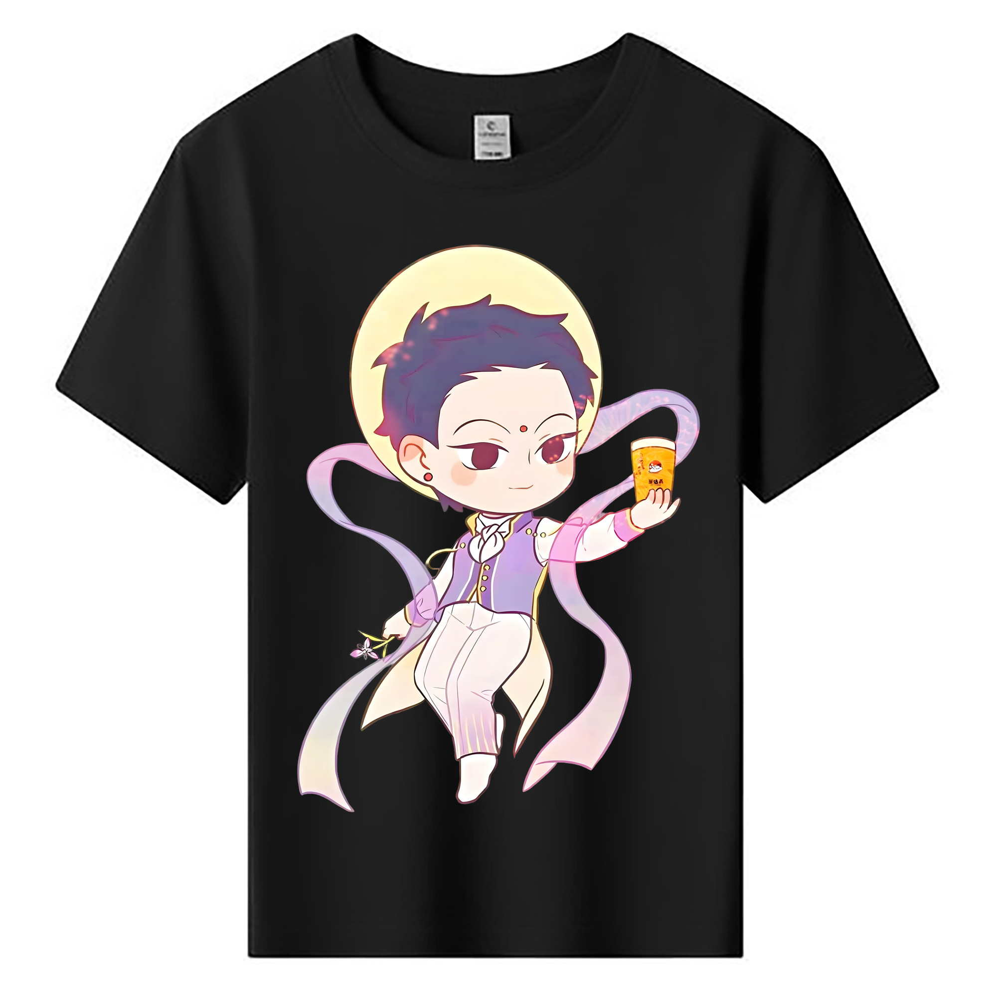 （画像用） Ne Zha 2 ナタ 魔童の大暴れ 綿100％キッズTシャツ（フロントプリント）