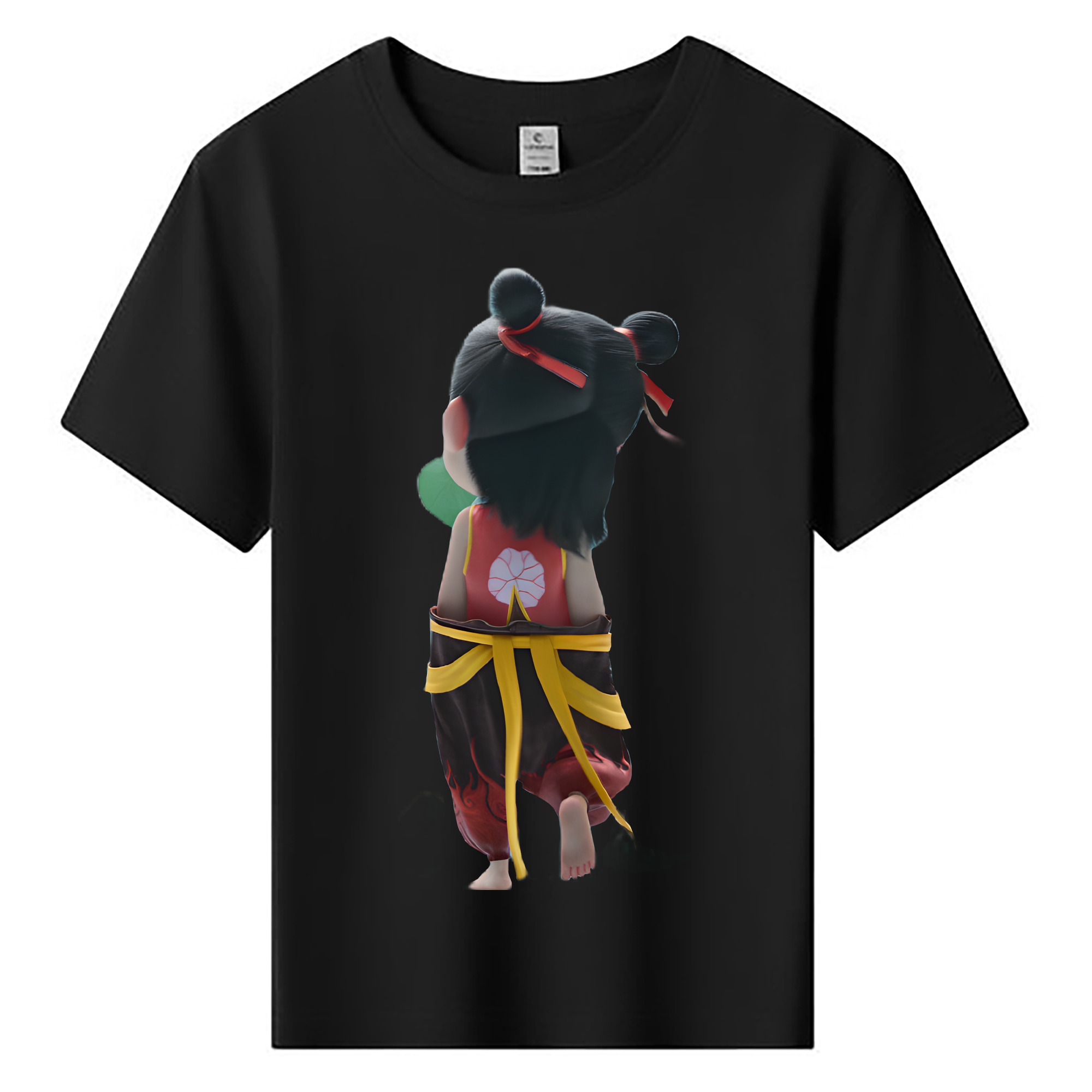 （画像用） Ne Zha 2 ナタ 魔童の大暴れ 綿100％キッズTシャツ（フロントプリント）