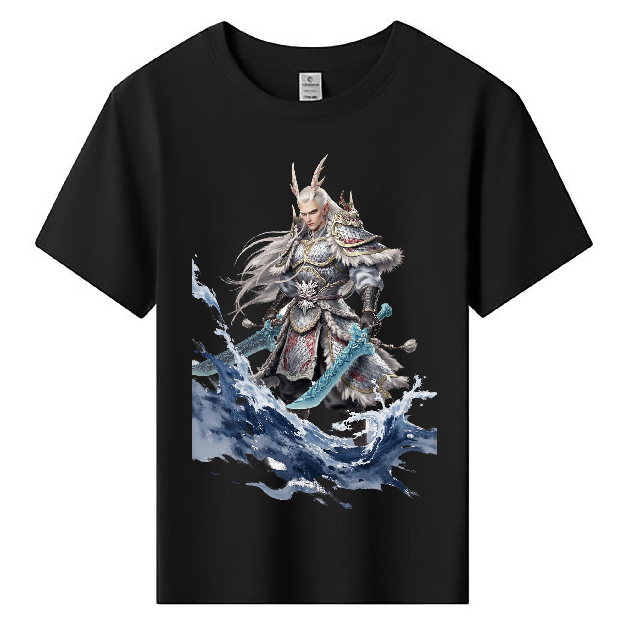 （画像用） Ne Zha 2 ナタ 魔童の大暴れ 綿100％キッズTシャツ（フロントプリント）