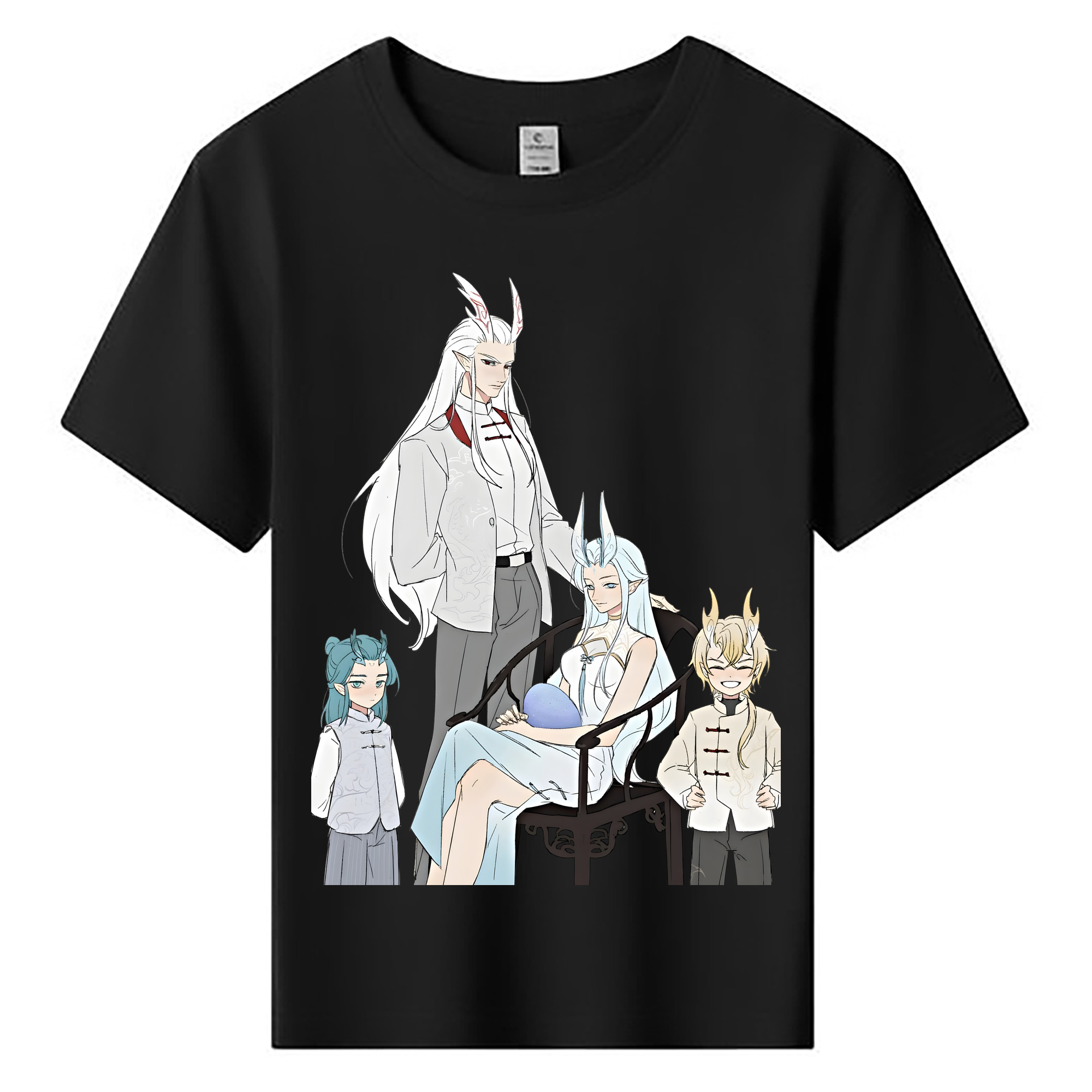 （画像用） Ne Zha 2 ナタ 魔童の大暴れ 綿100％キッズTシャツ（フロントプリント）