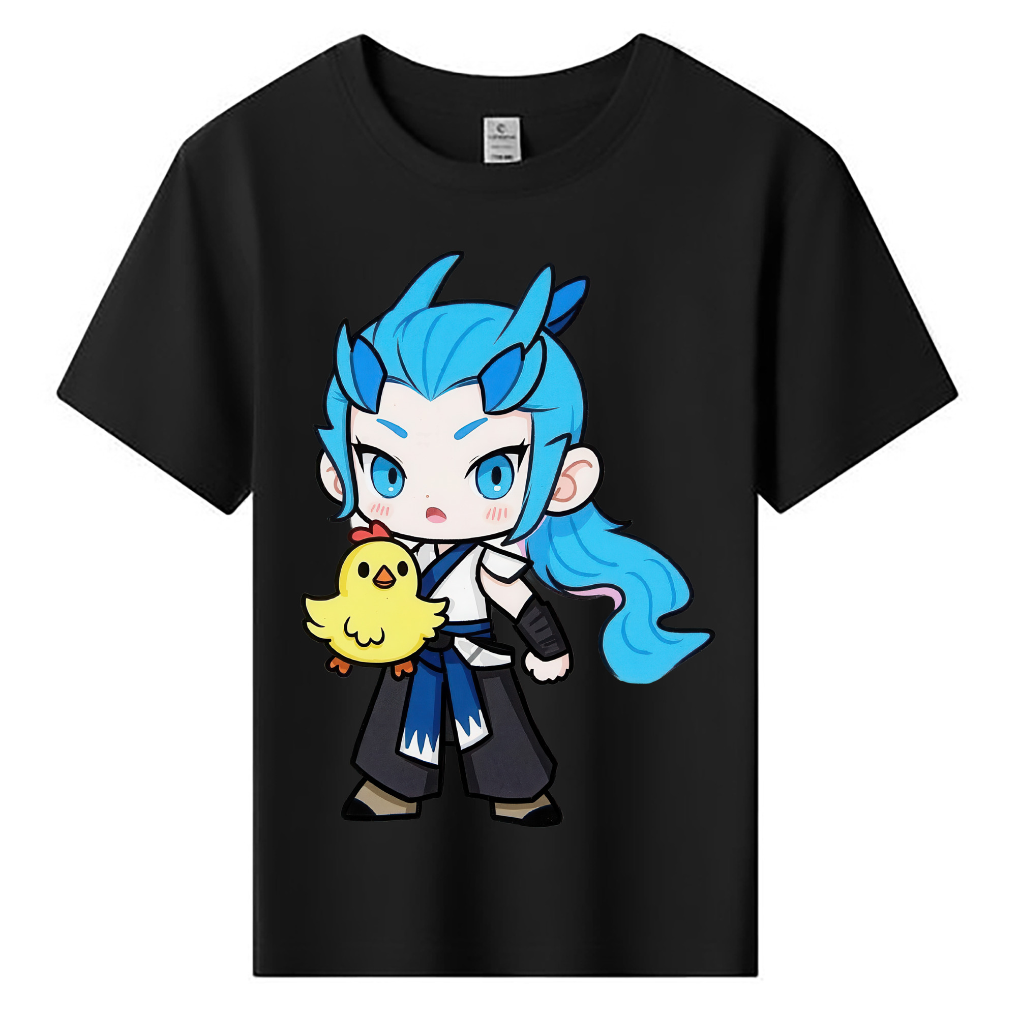 （画像用） Ne Zha 2 ナタ 魔童の大暴れ 綿100％キッズTシャツ（フロントプリント）