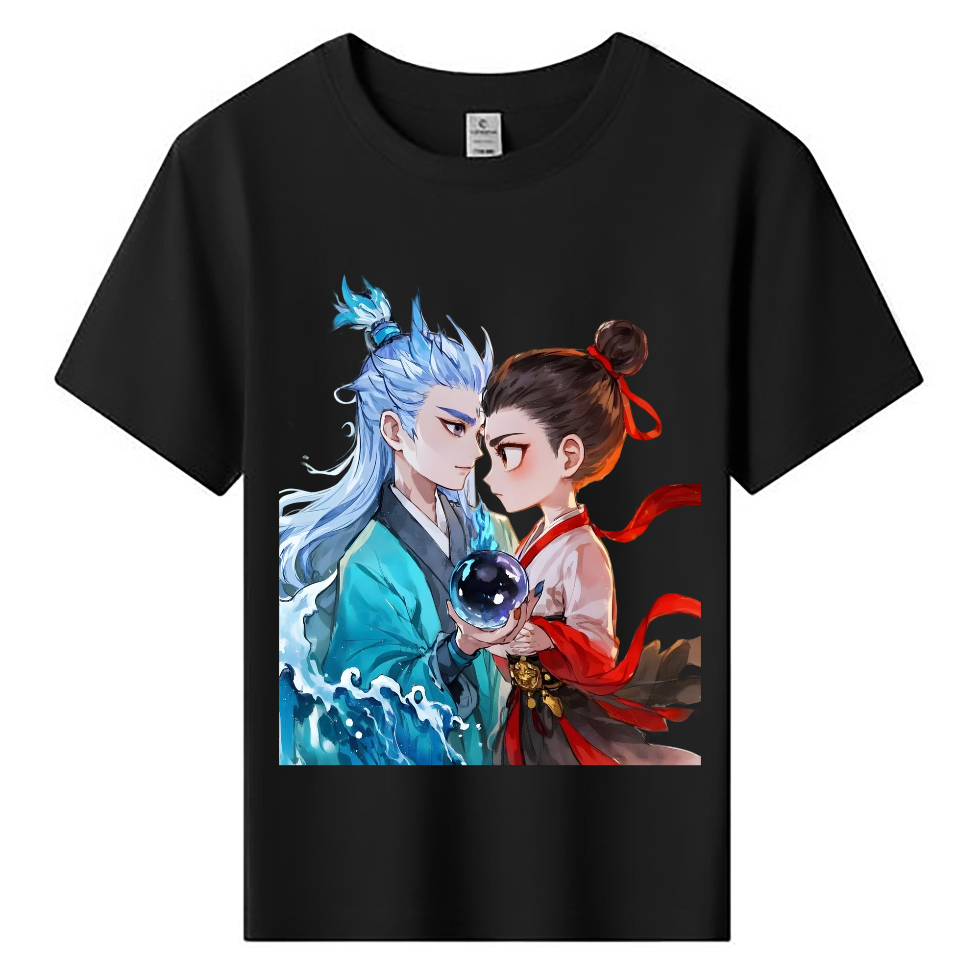 （画像用） Ne Zha 2 ナタ 魔童の大暴れ 綿100％キッズTシャツ（フロントプリント）