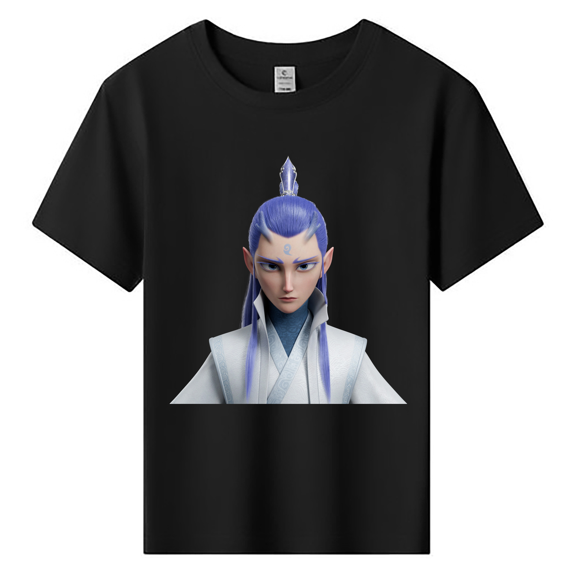（画像用） Ne Zha 2 ナタ 魔童の大暴れ 綿100％キッズTシャツ（フロントプリント）