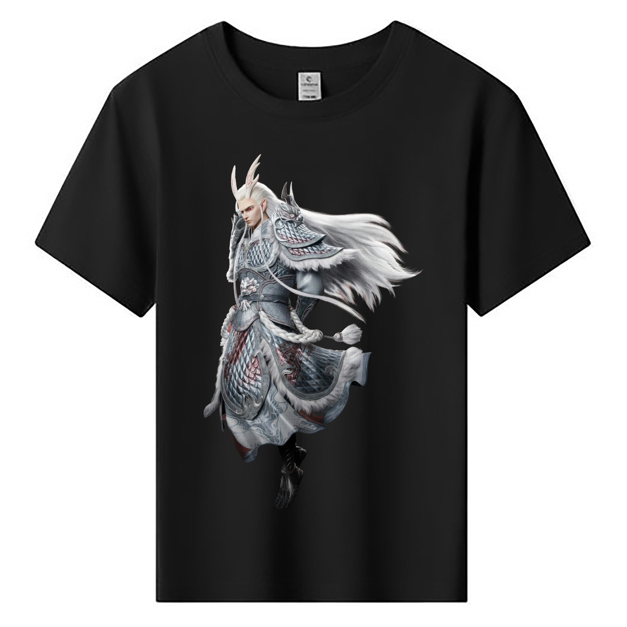 （画像用） Ne Zha 2 ナタ 魔童の大暴れ 綿100％キッズTシャツ（フロントプリント）