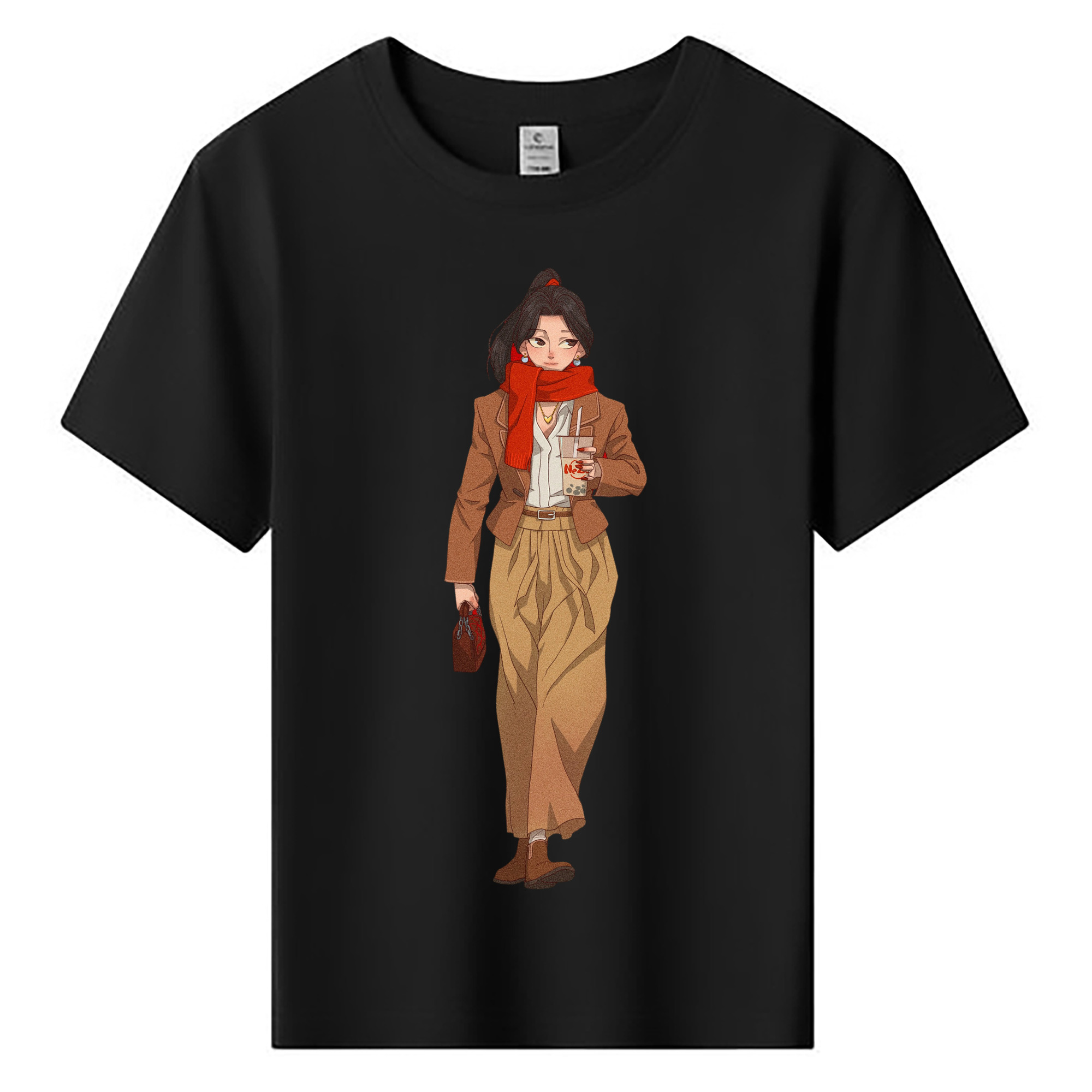 （画像用） Ne Zha 2 ナタ 魔童の大暴れ 綿100％キッズTシャツ（フロントプリント）
