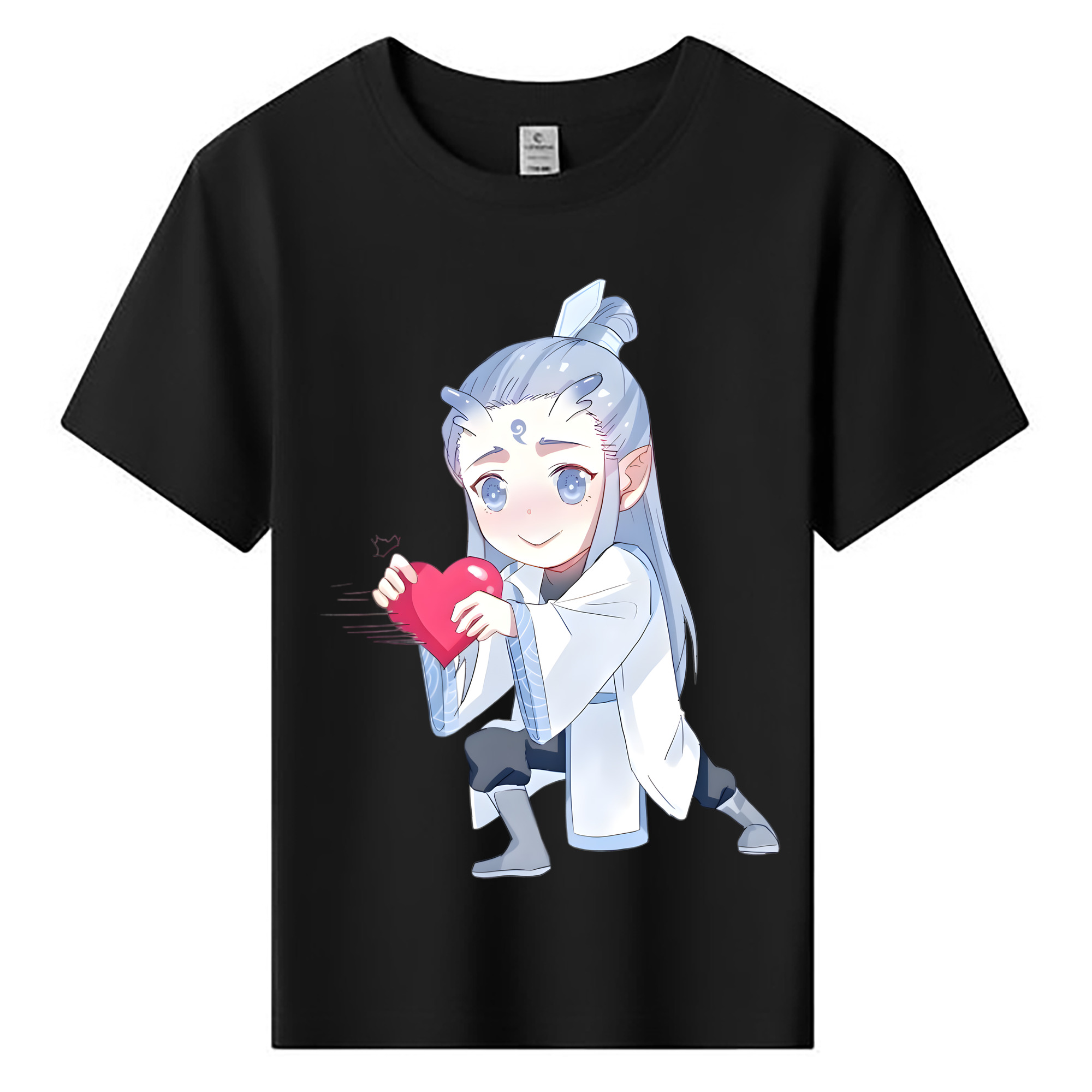 （画像用） Ne Zha 2 ナタ 魔童の大暴れ 綿100％キッズTシャツ（フロントプリント）