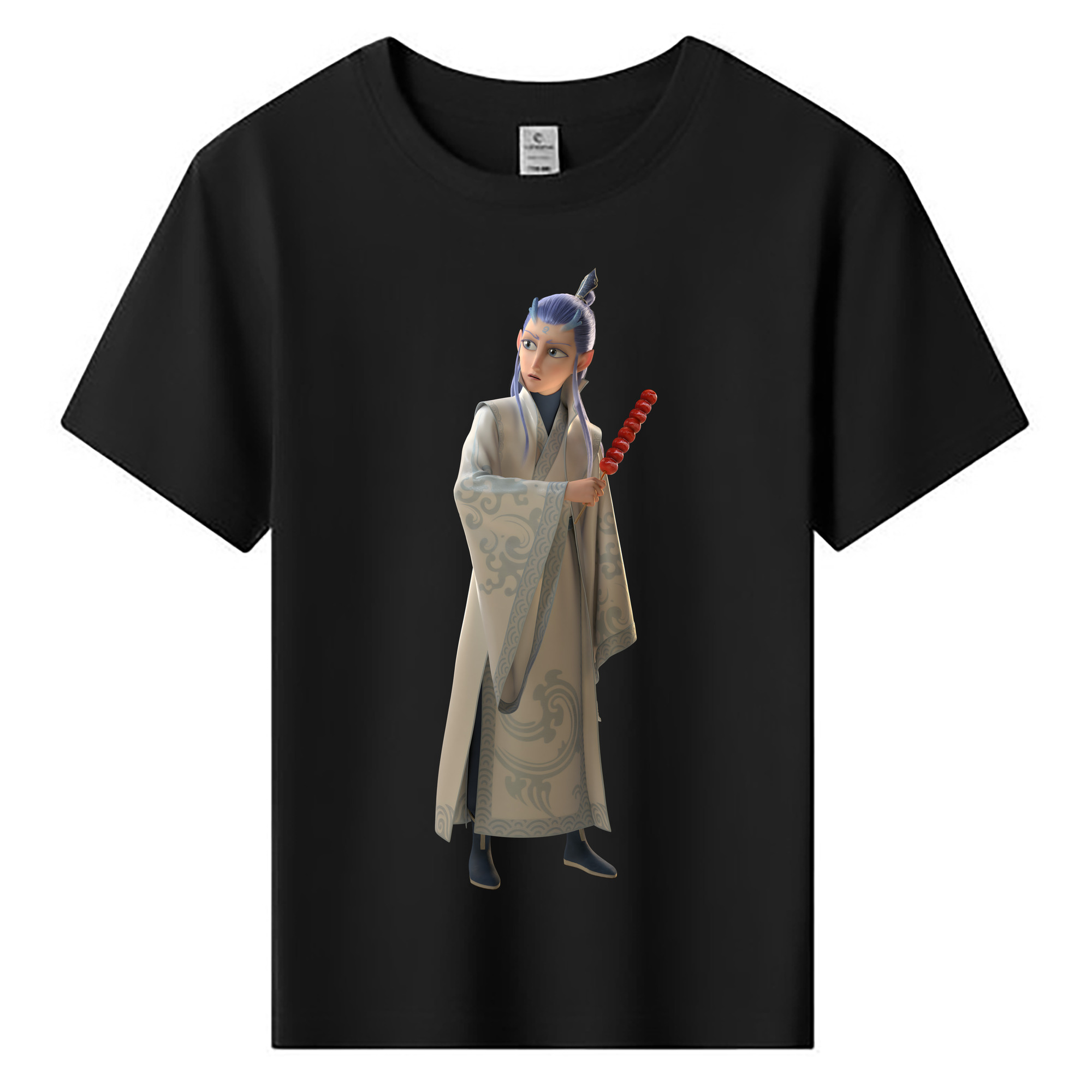 （画像用） Ne Zha 2 ナタ 魔童の大暴れ 綿100％キッズTシャツ（フロントプリント）