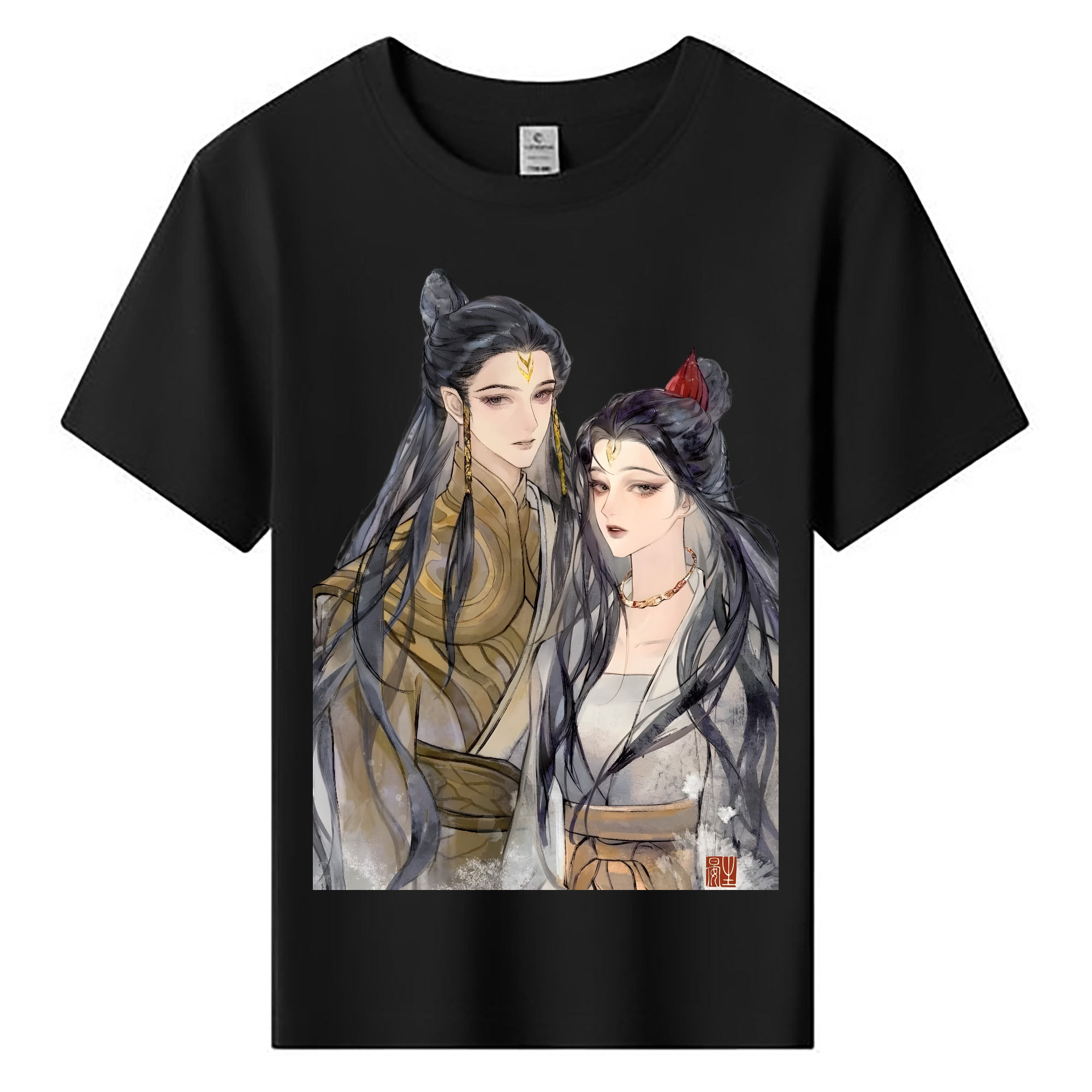 （画像用） Ne Zha 2 ナタ 魔童の大暴れ 綿100％キッズTシャツ（フロントプリント）