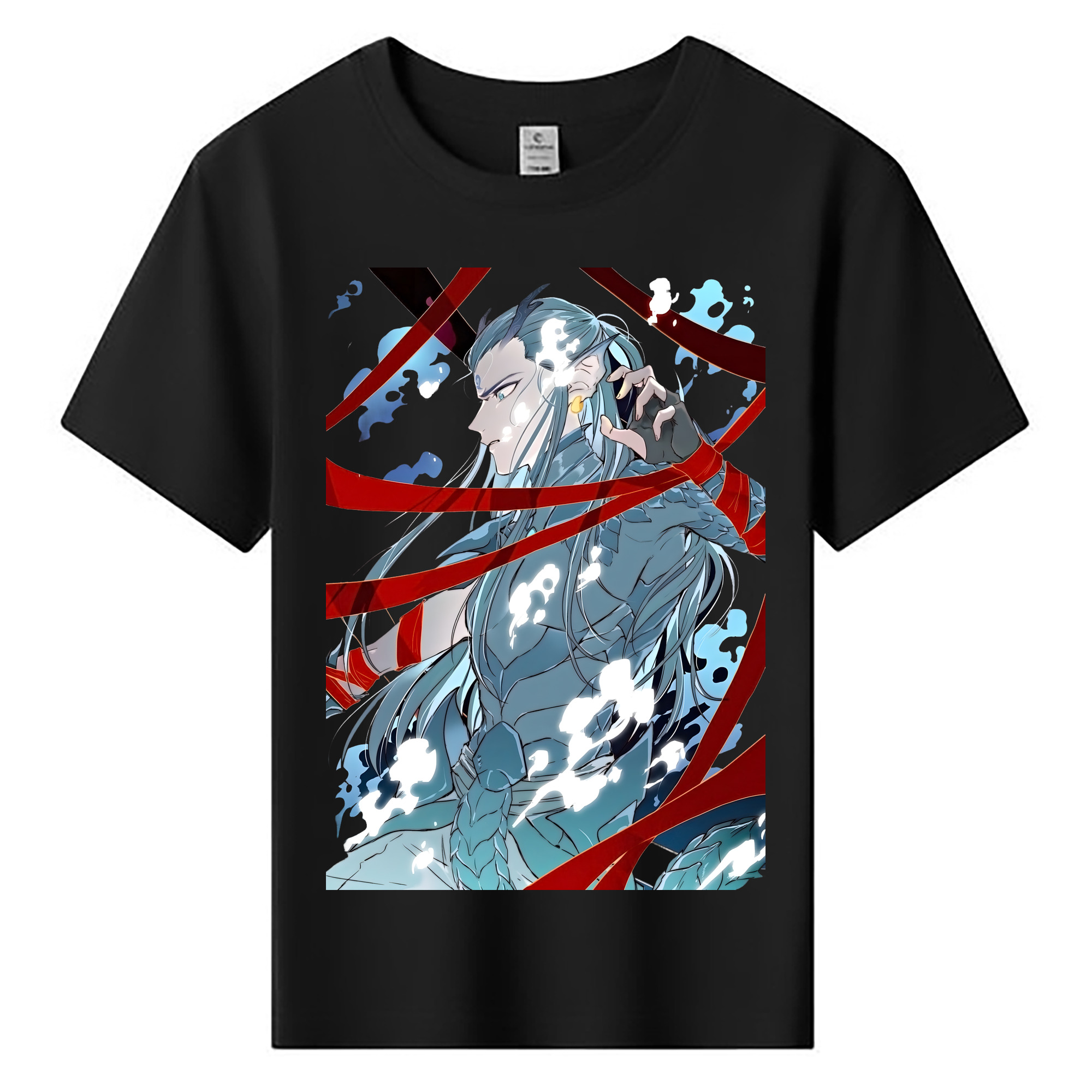 （画像用） Ne Zha 2 ナタ 魔童の大暴れ 綿100％キッズTシャツ（フロントプリント）