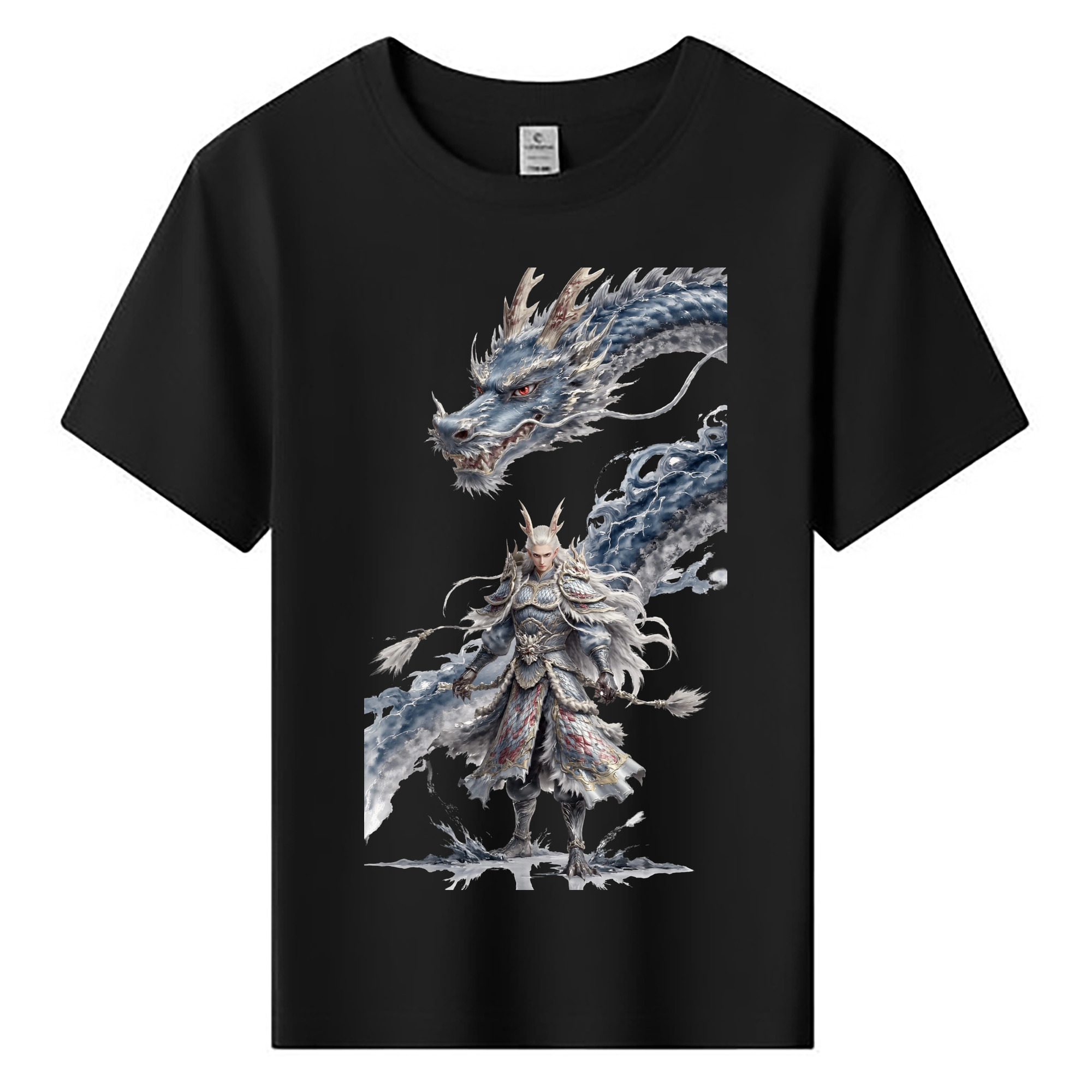 （画像用） Ne Zha 2 ナタ 魔童の大暴れ 綿100％キッズTシャツ（フロントプリント）