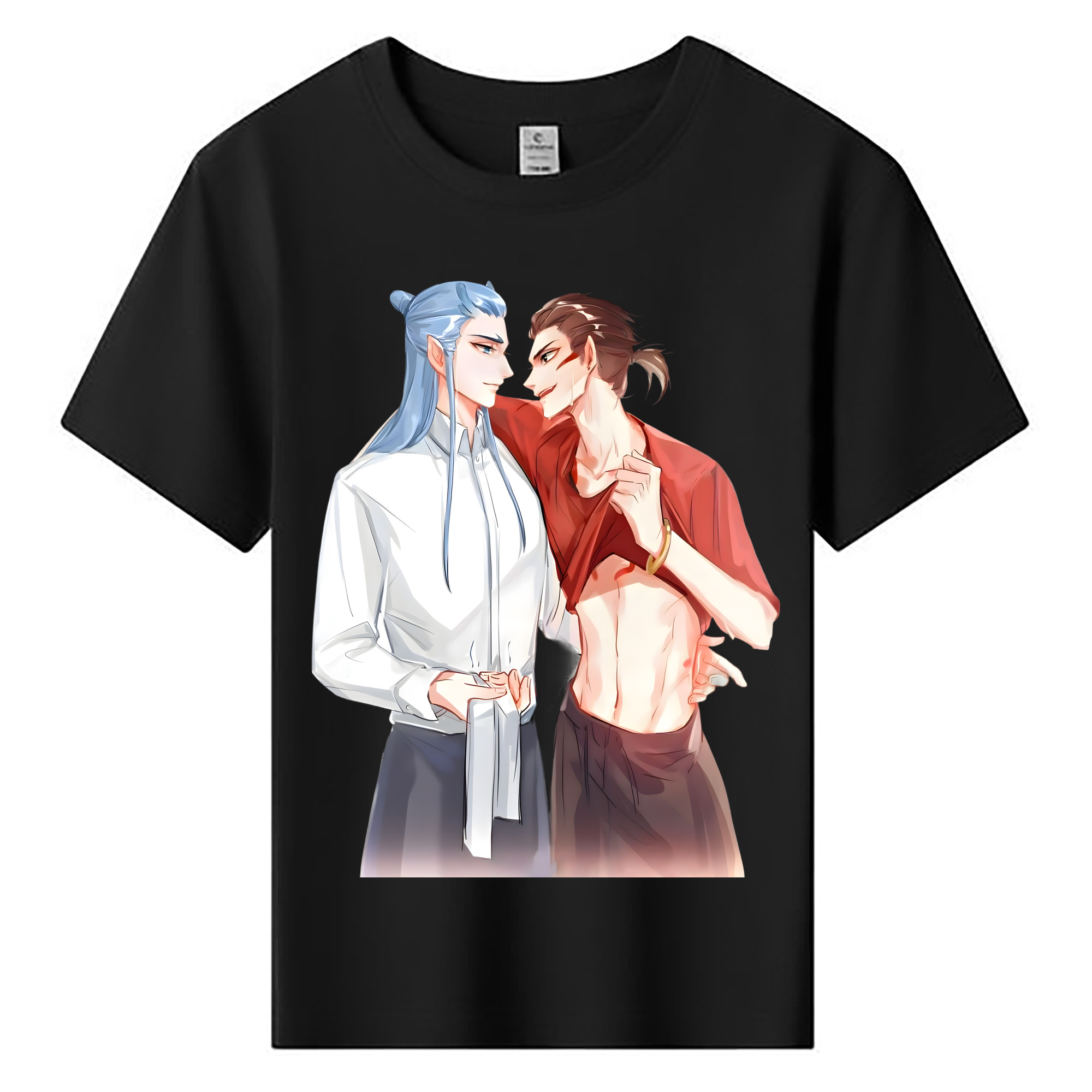 （画像用） Ne Zha 2 ナタ 魔童の大暴れ 綿100％キッズTシャツ（フロントプリント）