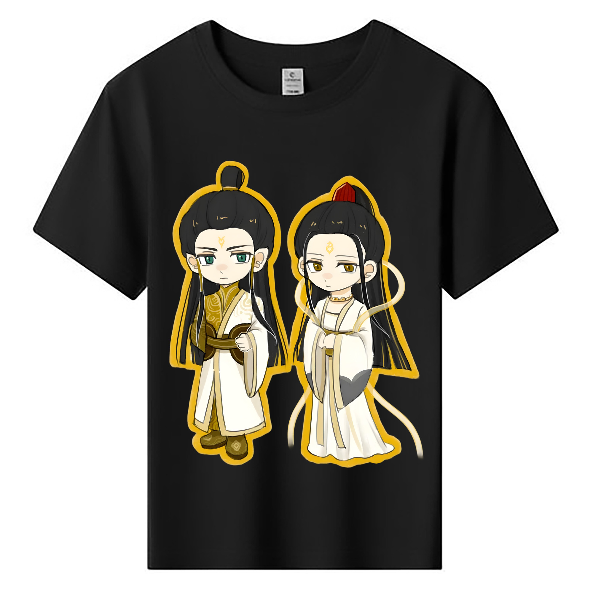 （画像用） Ne Zha 2 ナタ 魔童の大暴れ 綿100％キッズTシャツ（フロントプリント）