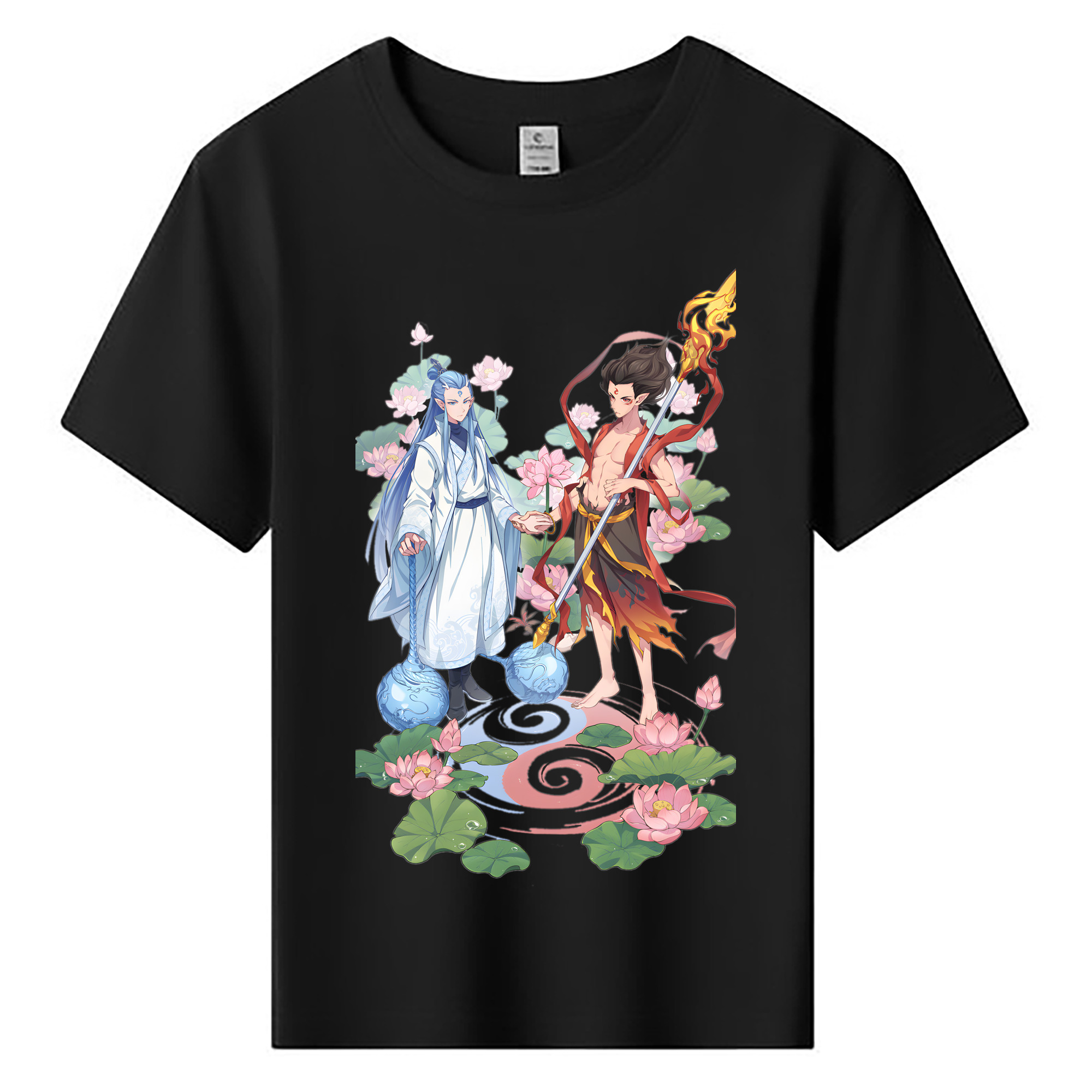 （画像用） Ne Zha 2 ナタ 魔童の大暴れ 綿100％キッズTシャツ（フロントプリント）