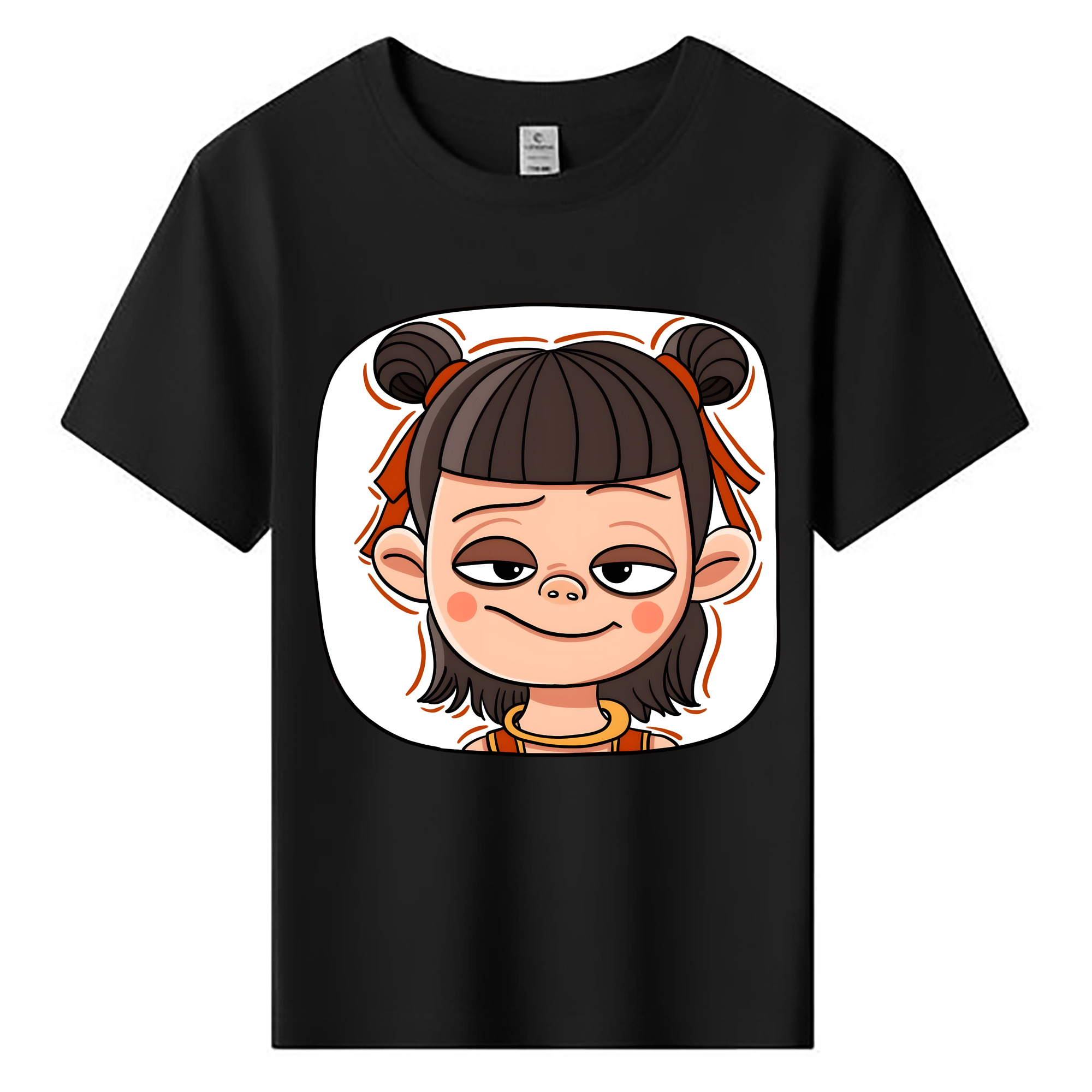 （画像用） Ne Zha 2 ナタ 魔童の大暴れ 綿100％キッズTシャツ（フロントプリント）