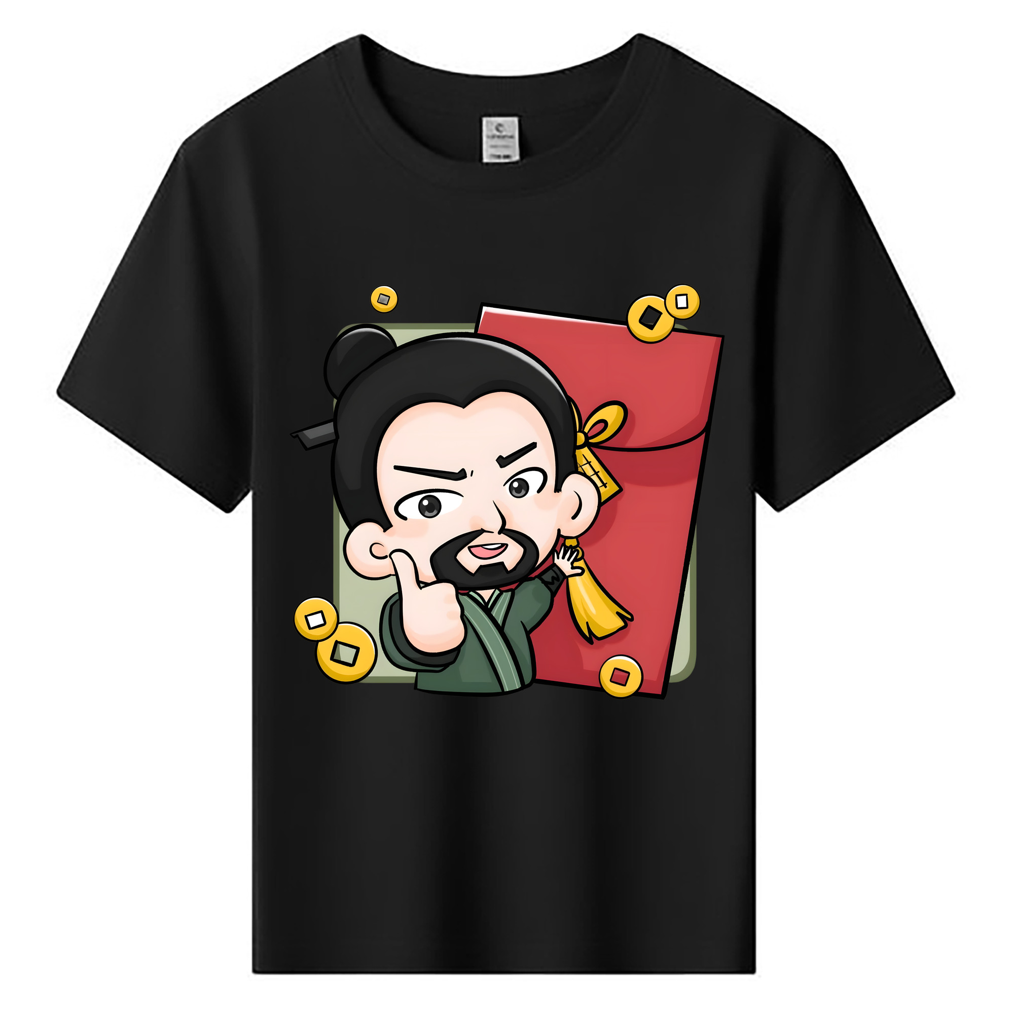 （画像用） Ne Zha 2 ナタ 魔童の大暴れ 綿100％キッズTシャツ（フロントプリント）