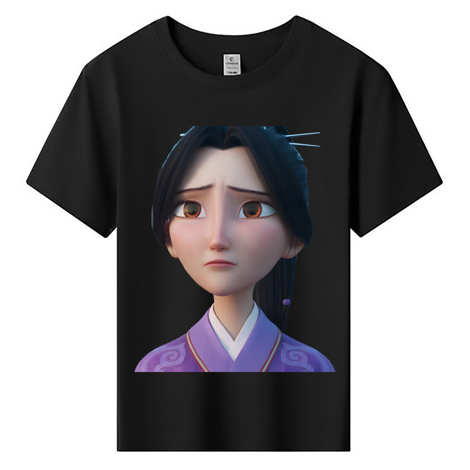 （画像用） Ne Zha 2 ナタ 魔童の大暴れ 綿100％キッズTシャツ（フロントプリント）