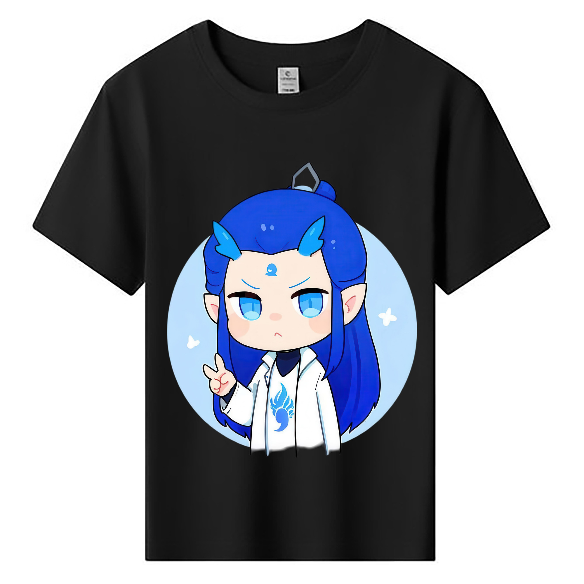 （画像用） Ne Zha 2 ナタ 魔童の大暴れ 綿100％キッズTシャツ（フロントプリント）