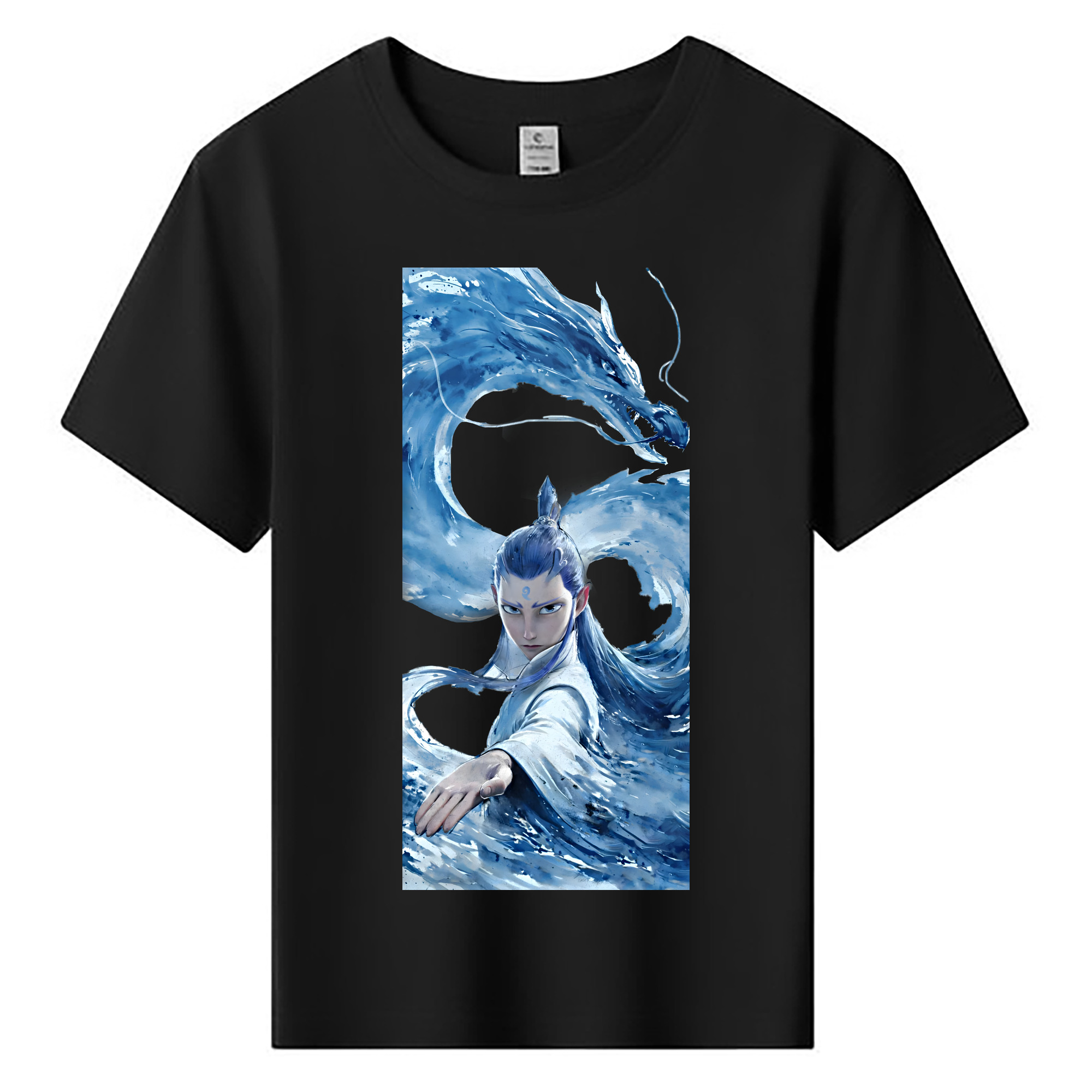（画像用） Ne Zha 2 ナタ 魔童の大暴れ 綿100％キッズTシャツ（フロントプリント）