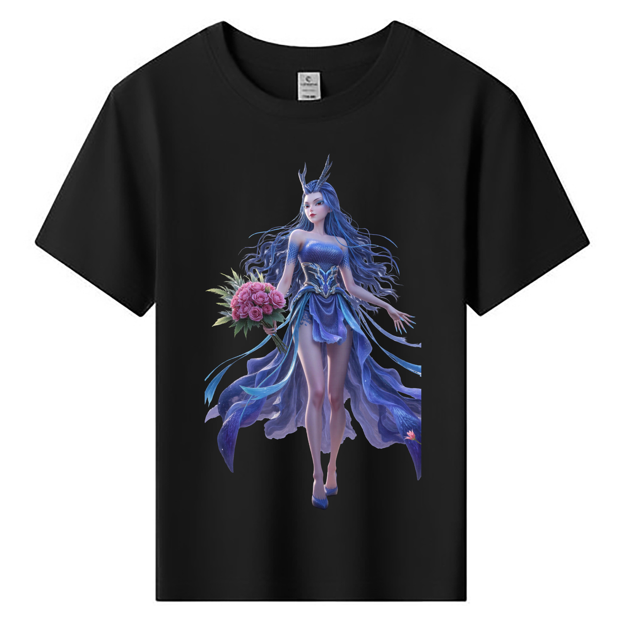 （画像用） Ne Zha 2 ナタ 魔童の大暴れ 綿100％キッズTシャツ（フロントプリント）