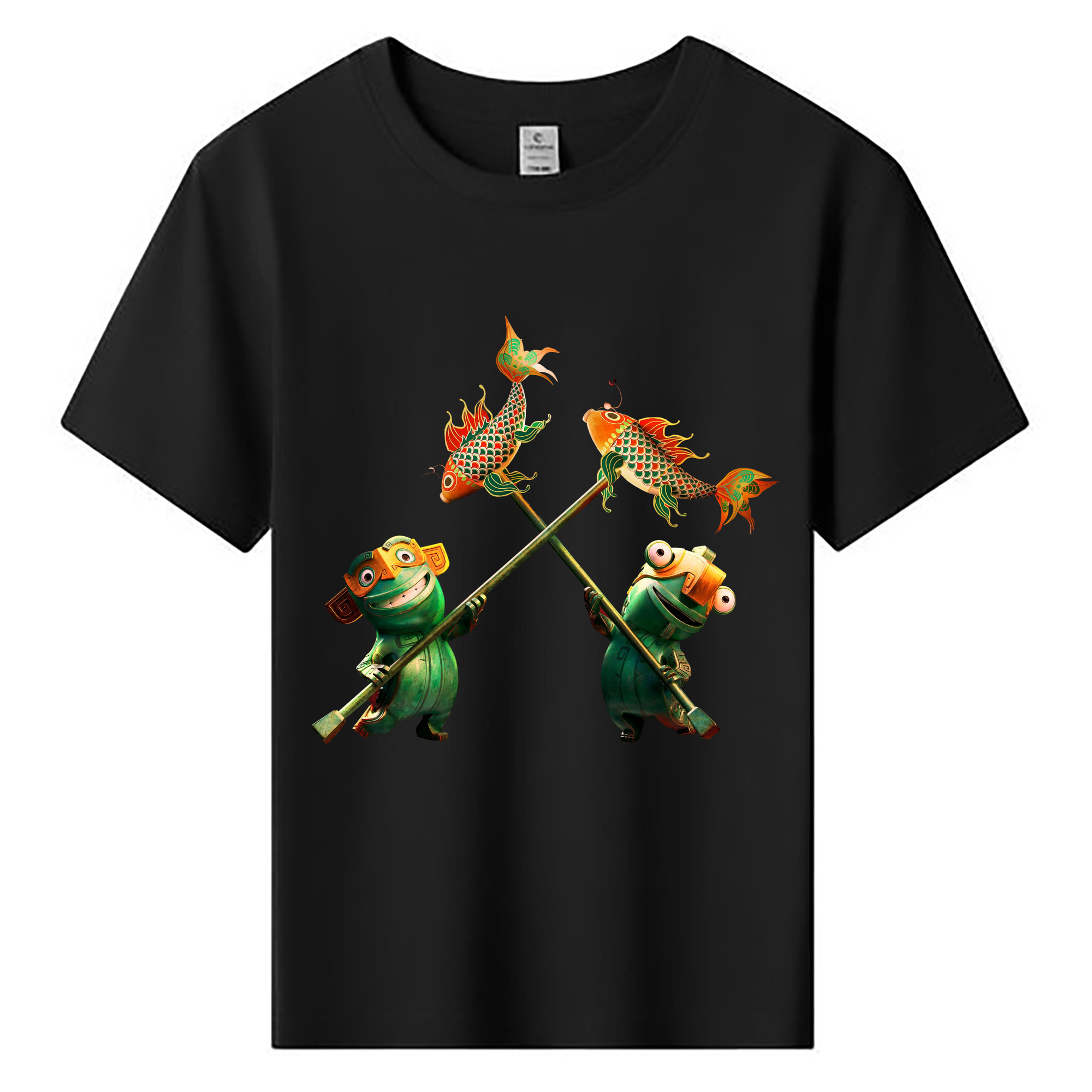 （画像用） Ne Zha 2 ナタ 魔童の大暴れ 綿100％キッズTシャツ（フロントプリント）