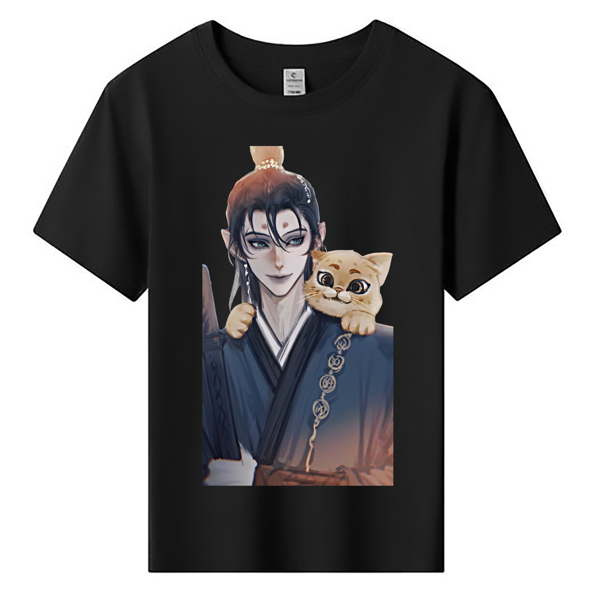 （画像用） Ne Zha 2 ナタ 魔童の大暴れ 綿100％キッズTシャツ（フロントプリント）