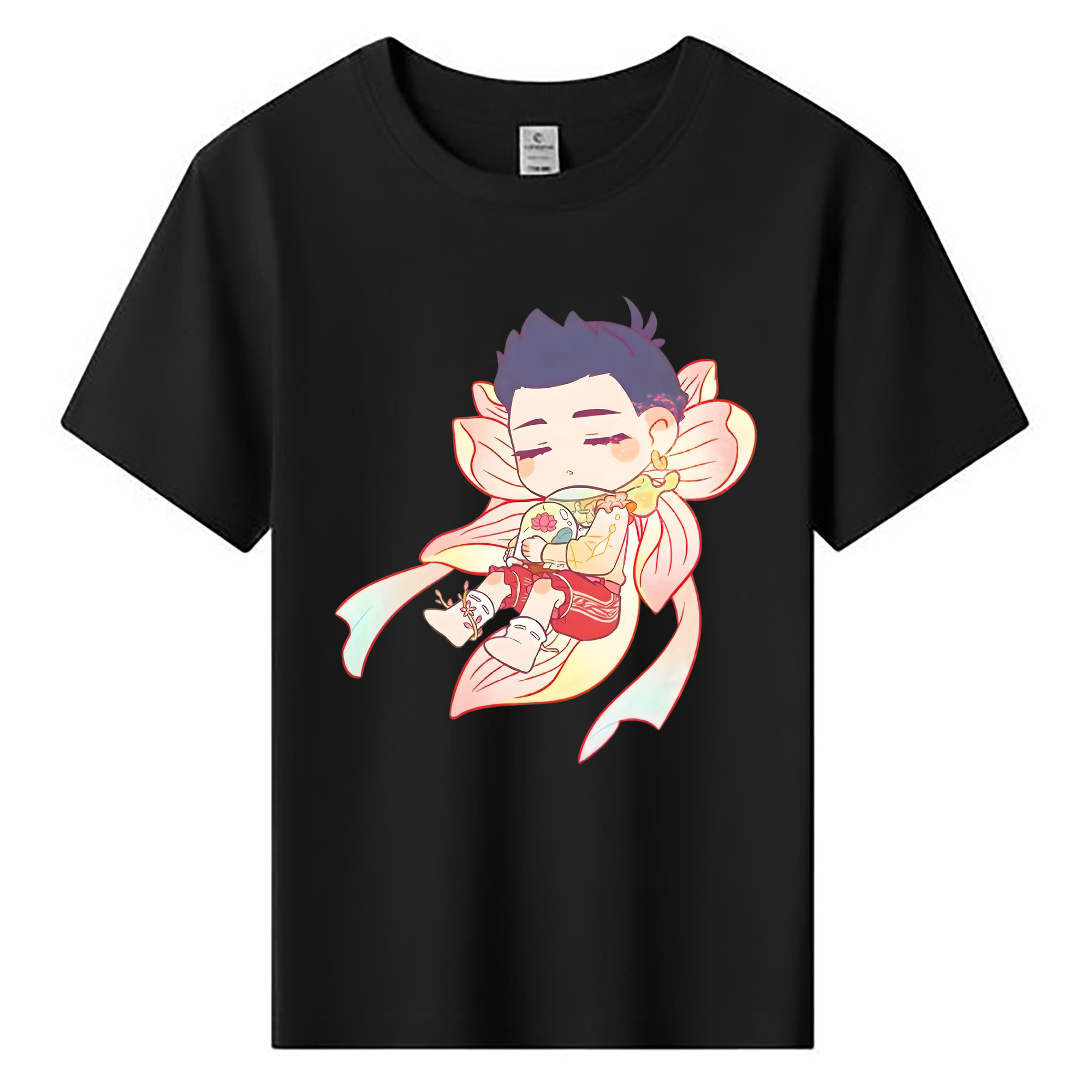 （画像用） Ne Zha 2 ナタ 魔童の大暴れ 綿100％キッズTシャツ（フロントプリント）