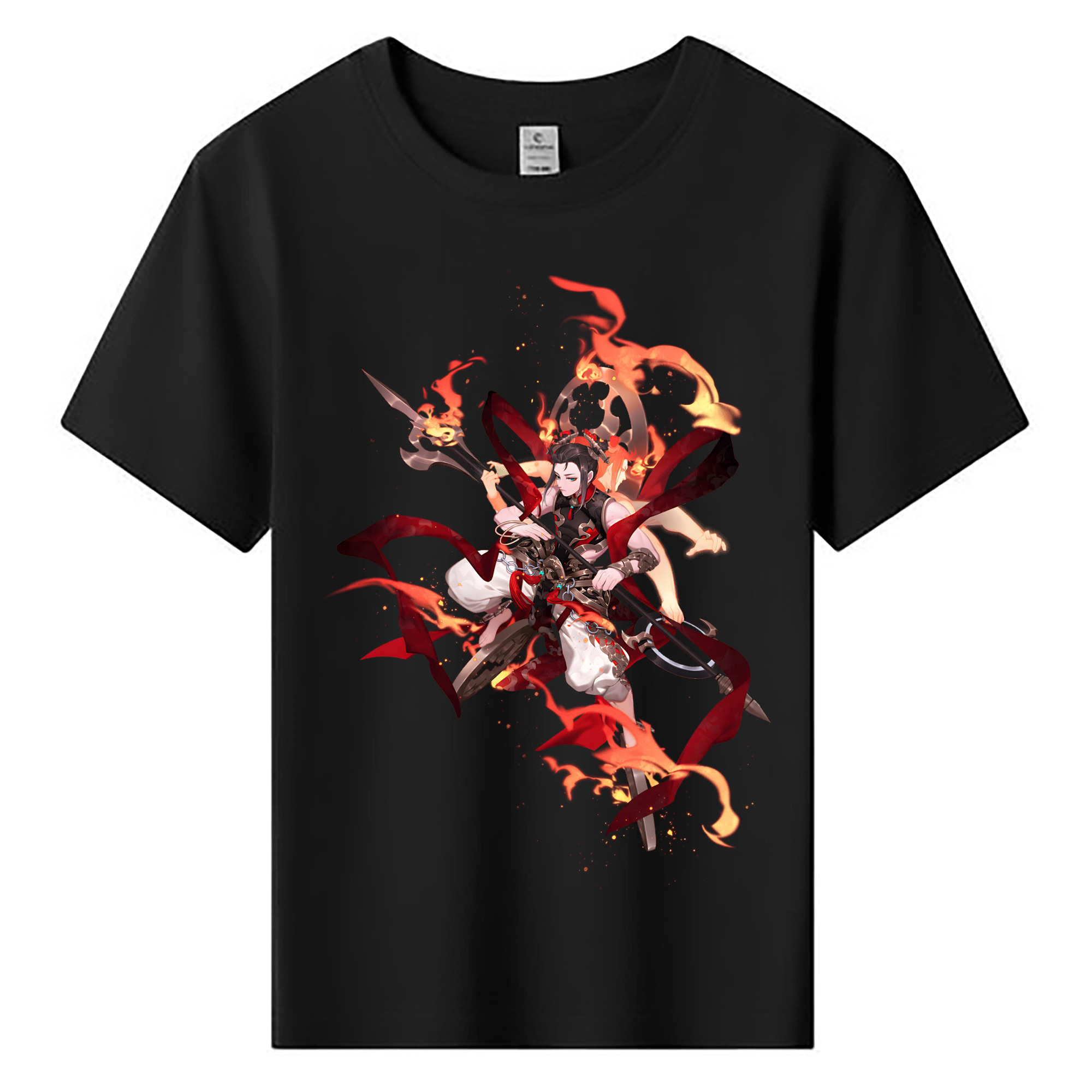 （画像用） Ne Zha 2 ナタ 魔童の大暴れ 綿100％キッズTシャツ（フロントプリント）