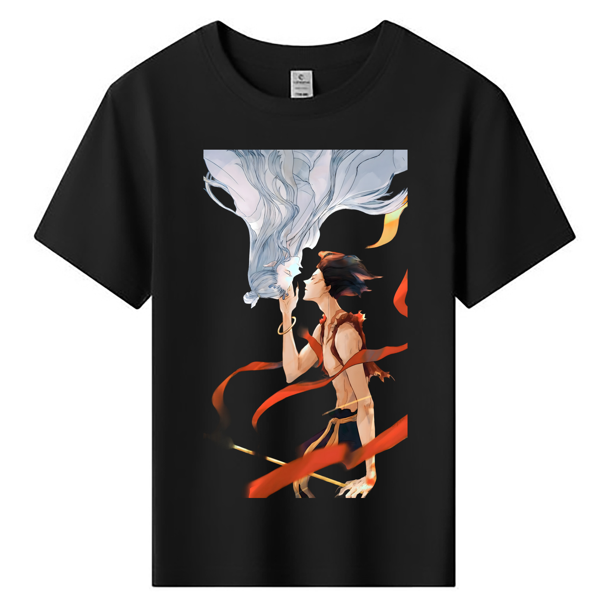 （画像用） Ne Zha 2 ナタ 魔童の大暴れ 綿100％キッズTシャツ（フロントプリント）