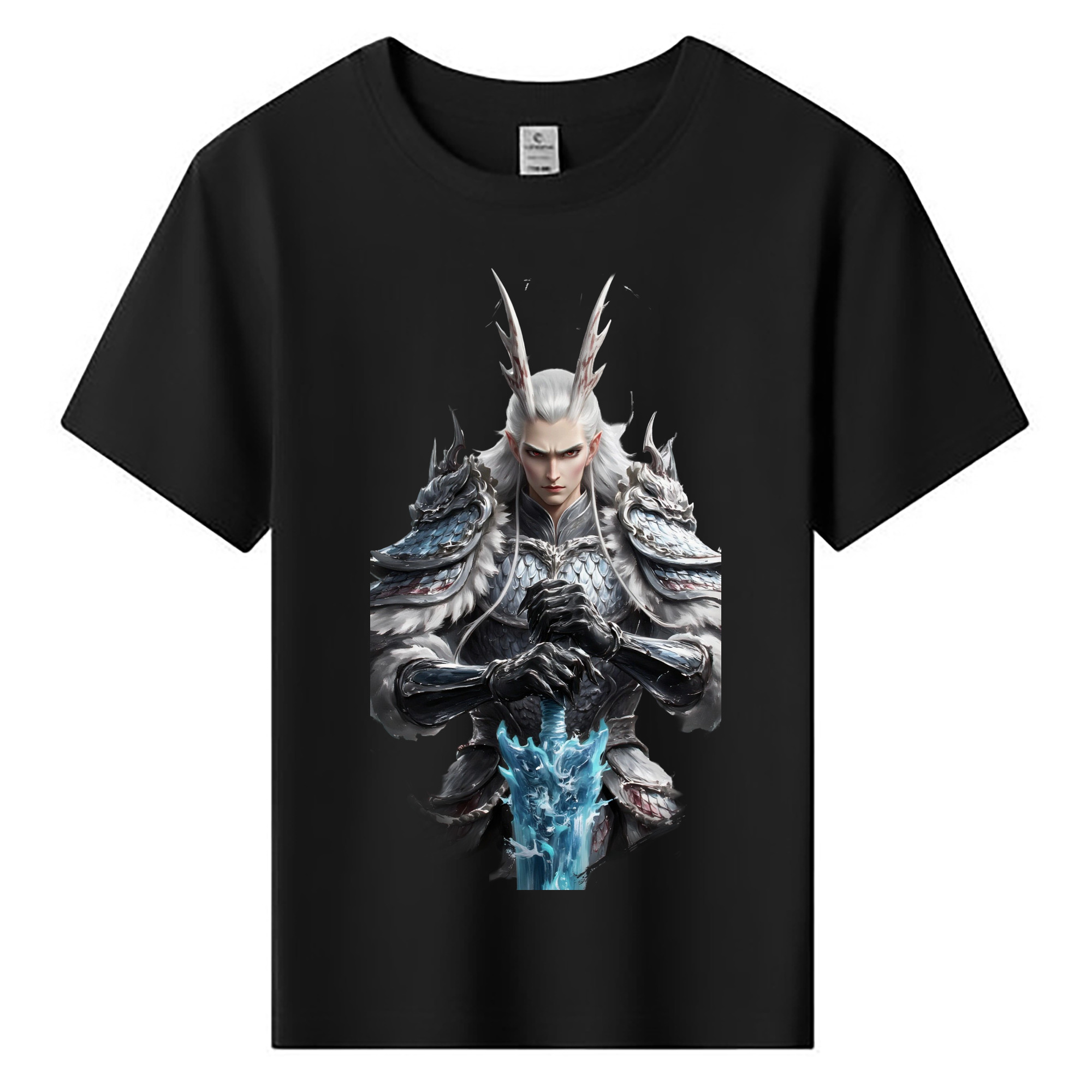 （画像用） Ne Zha 2 ナタ 魔童の大暴れ 綿100％キッズTシャツ（フロントプリント）
