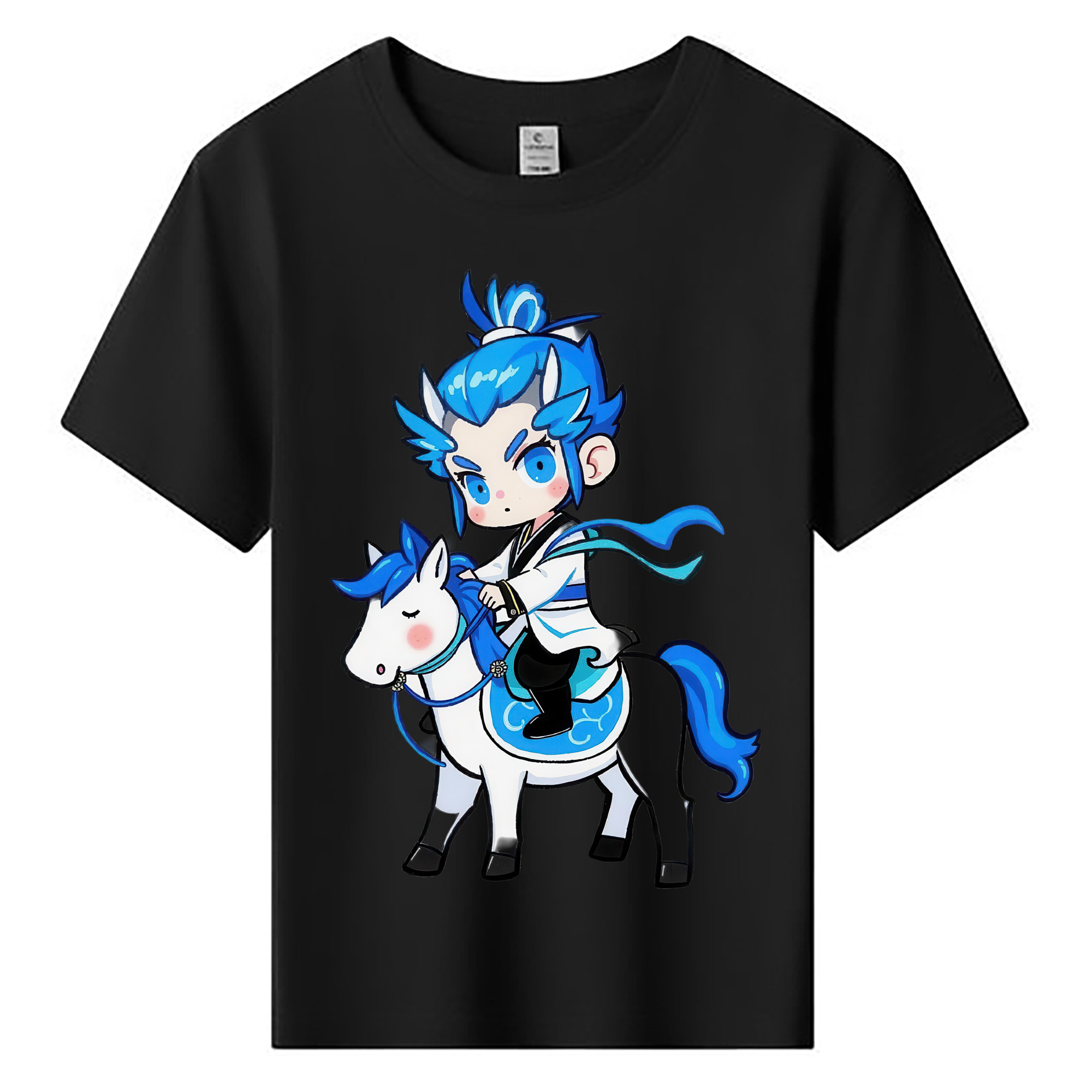（画像用） Ne Zha 2 ナタ 魔童の大暴れ 綿100％キッズTシャツ（フロントプリント）