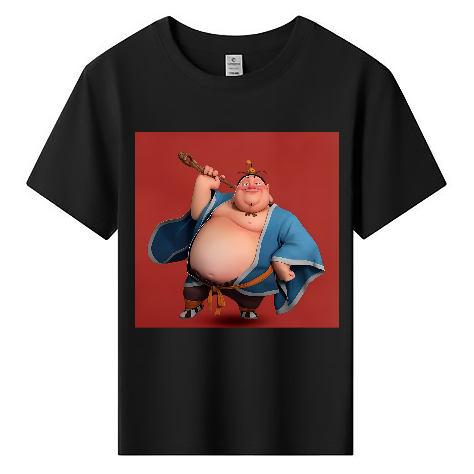 （画像用） Ne Zha 2 ナタ 魔童の大暴れ 綿100％キッズTシャツ（フロントプリント）