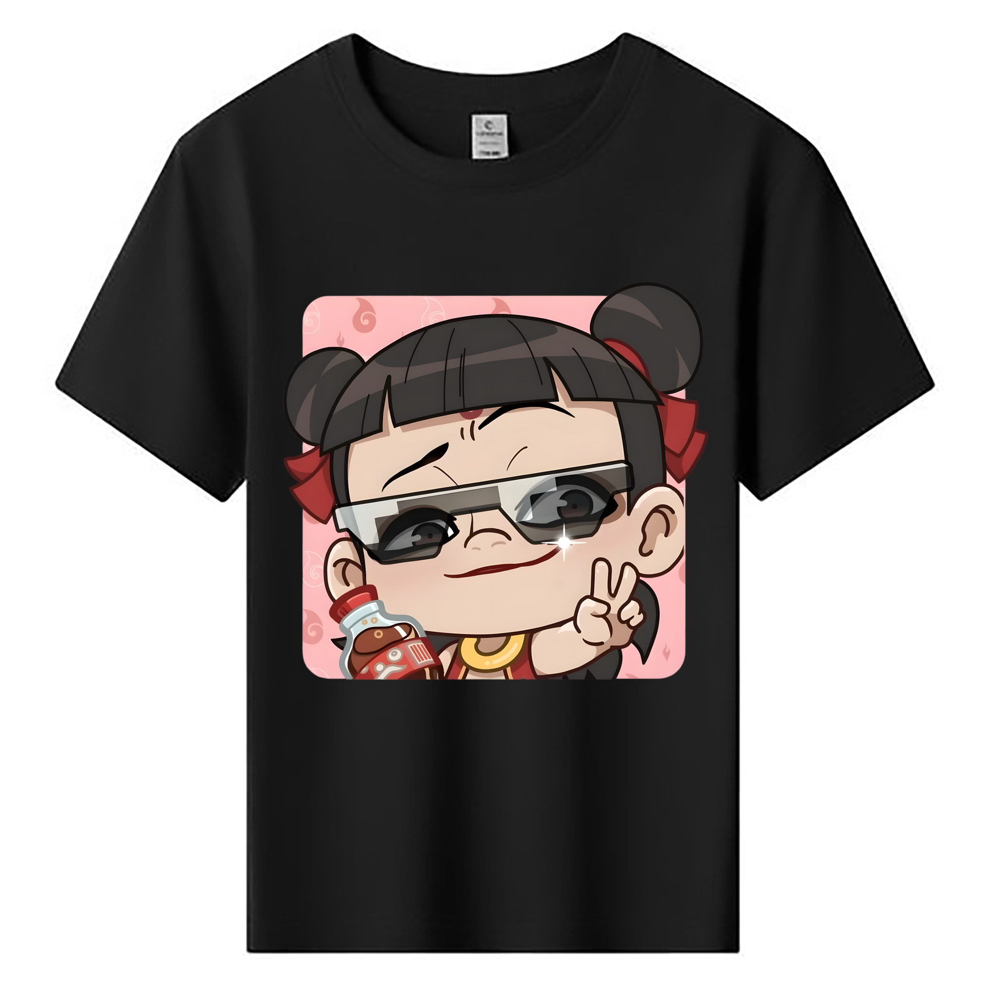 （画像用） Ne Zha 2 ナタ 魔童の大暴れ 綿100％キッズTシャツ（フロントプリント）