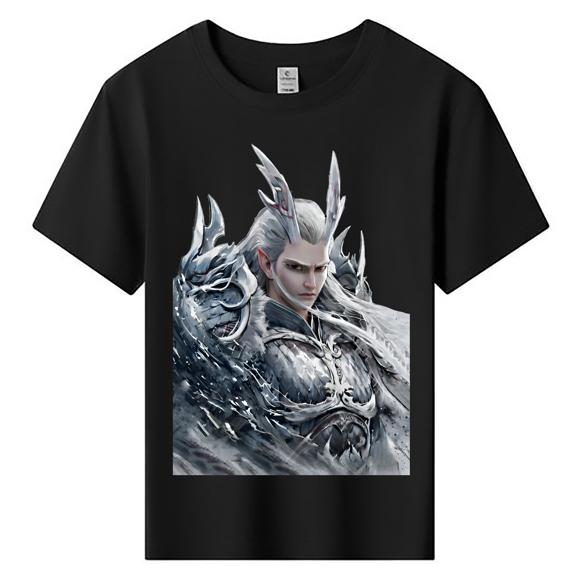 （画像用） Ne Zha 2 ナタ 魔童の大暴れ 綿100％キッズTシャツ（フロントプリント）