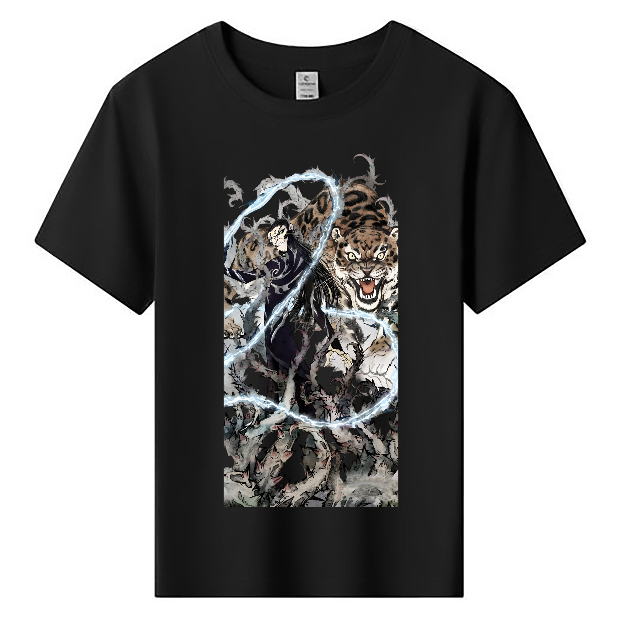 （画像用） Ne Zha 2 ナタ 魔童の大暴れ 綿100％キッズTシャツ（フロントプリント）