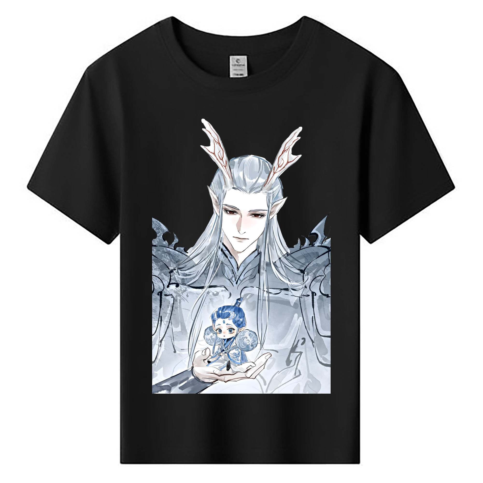 （画像用） Ne Zha 2 ナタ 魔童の大暴れ 綿100％キッズTシャツ（フロントプリント）