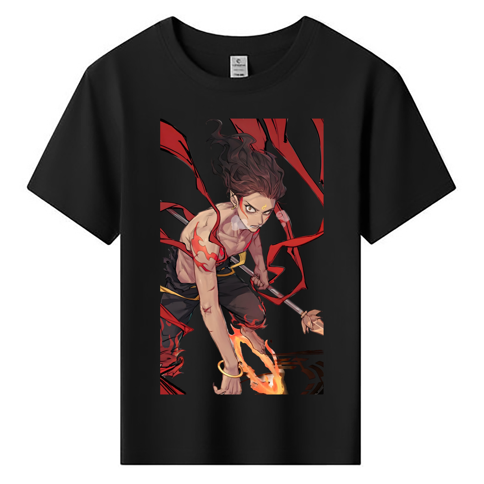 （画像用） Ne Zha 2 ナタ 魔童の大暴れ 綿100％キッズTシャツ（フロントプリント）