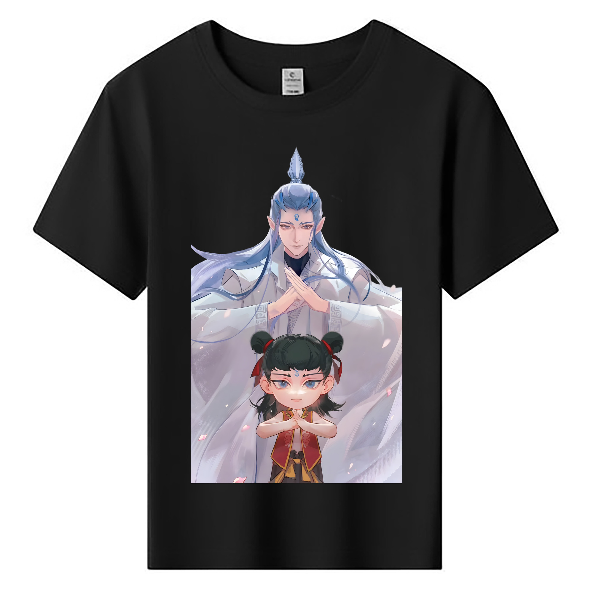 （画像用） Ne Zha 2 ナタ 魔童の大暴れ 綿100％キッズTシャツ（フロントプリント）