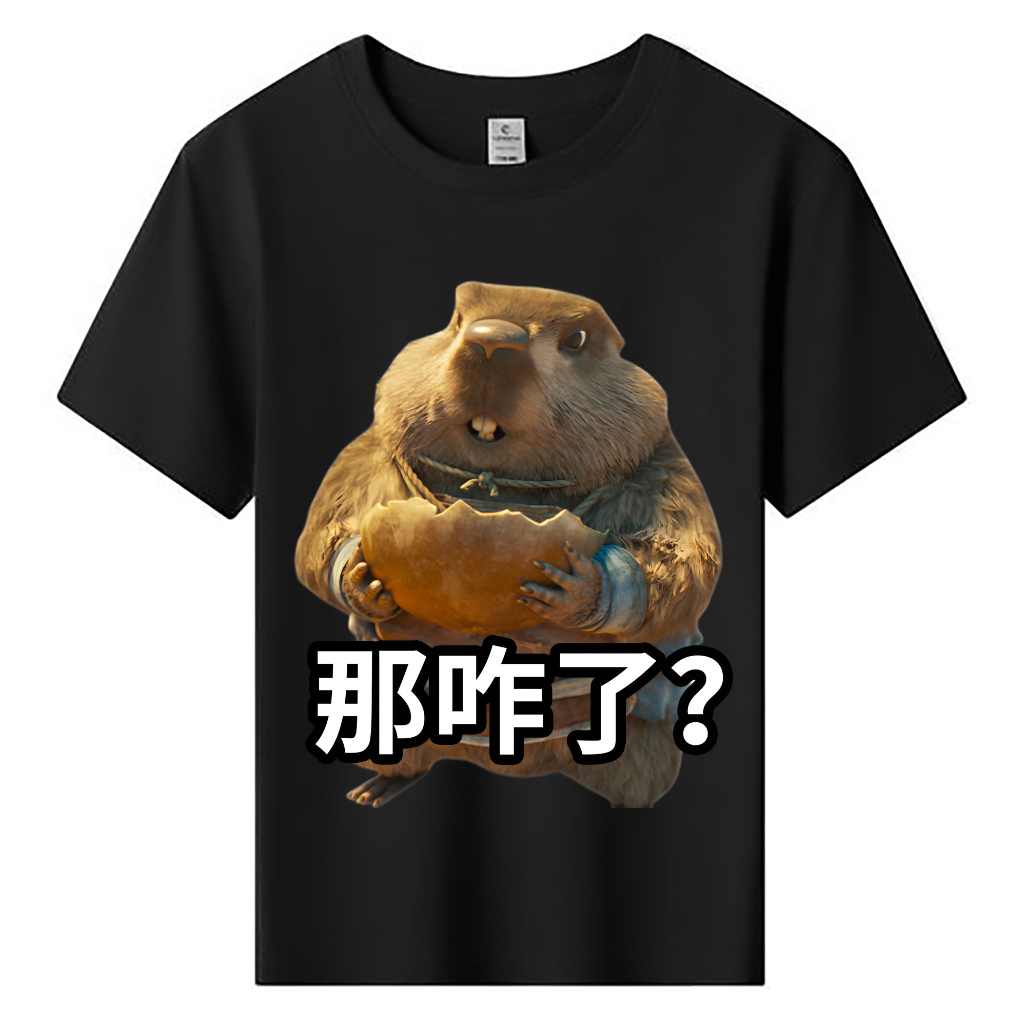 （画像用） Ne Zha 2 ナタ 魔童の大暴れ 綿100％キッズTシャツ（フロントプリント）