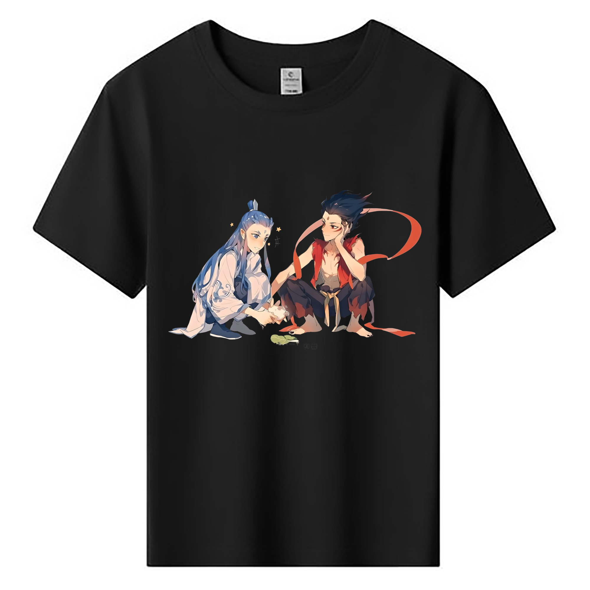 （画像用） Ne Zha 2 ナタ 魔童の大暴れ 綿100％キッズTシャツ（フロントプリント）