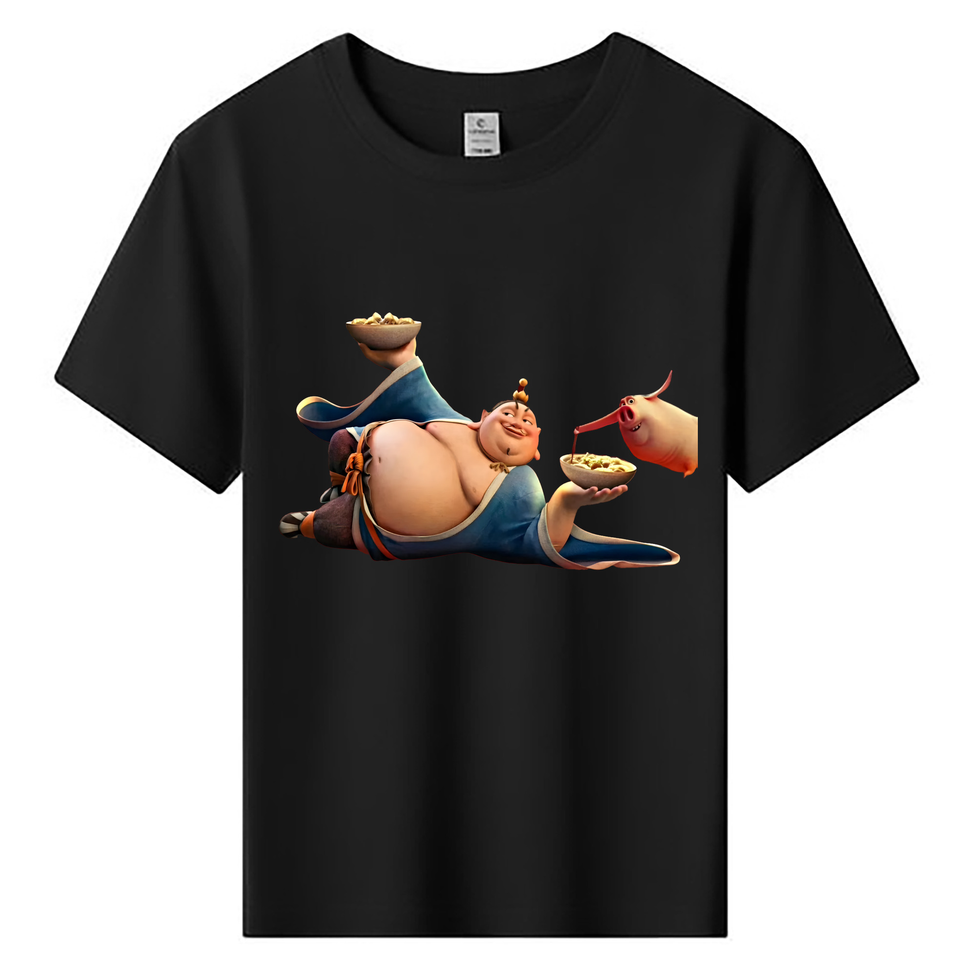 （画像用） Ne Zha 2 ナタ 魔童の大暴れ 綿100％キッズTシャツ（フロントプリント）