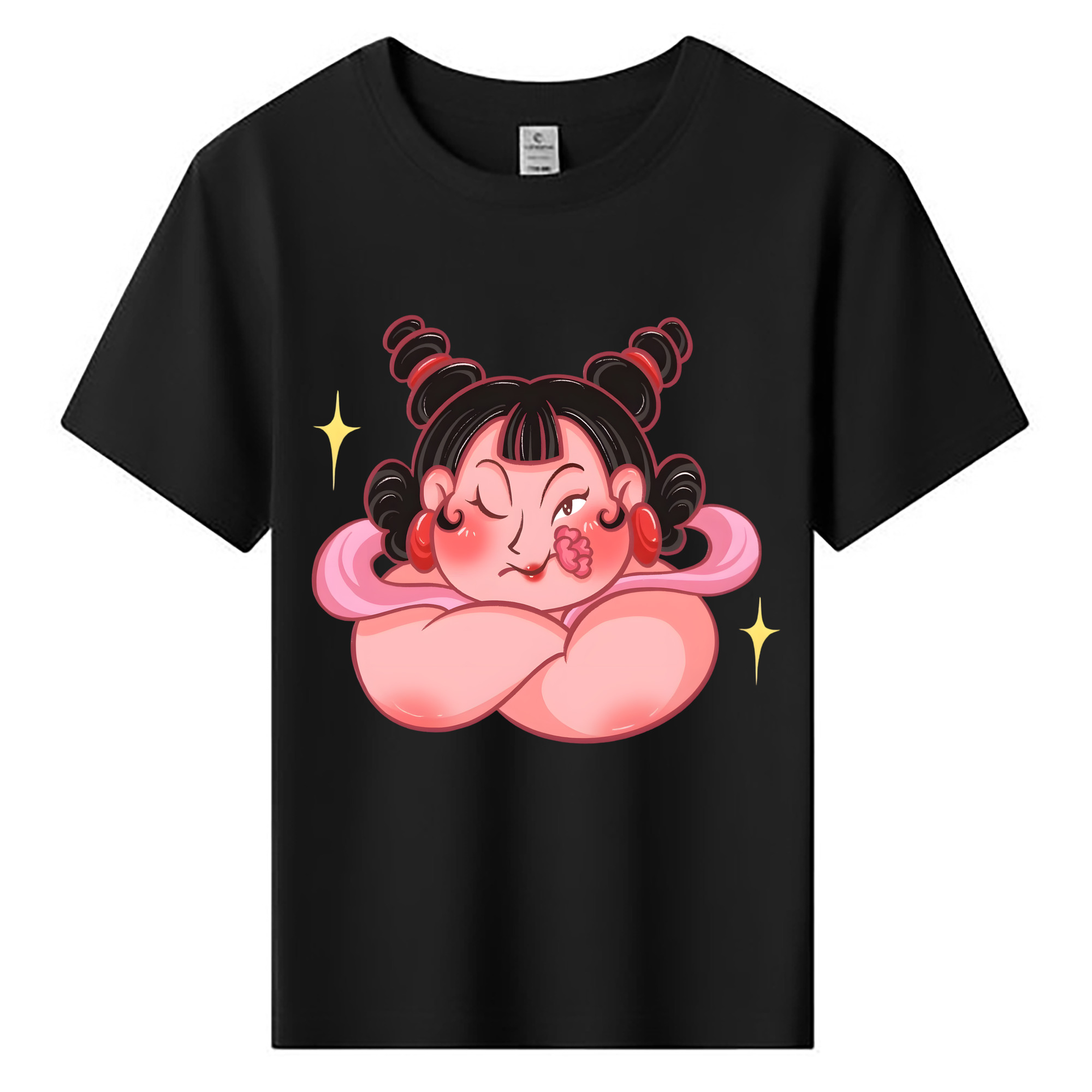 （画像用） Ne Zha 2 ナタ 魔童の大暴れ 綿100％キッズTシャツ（フロントプリント）