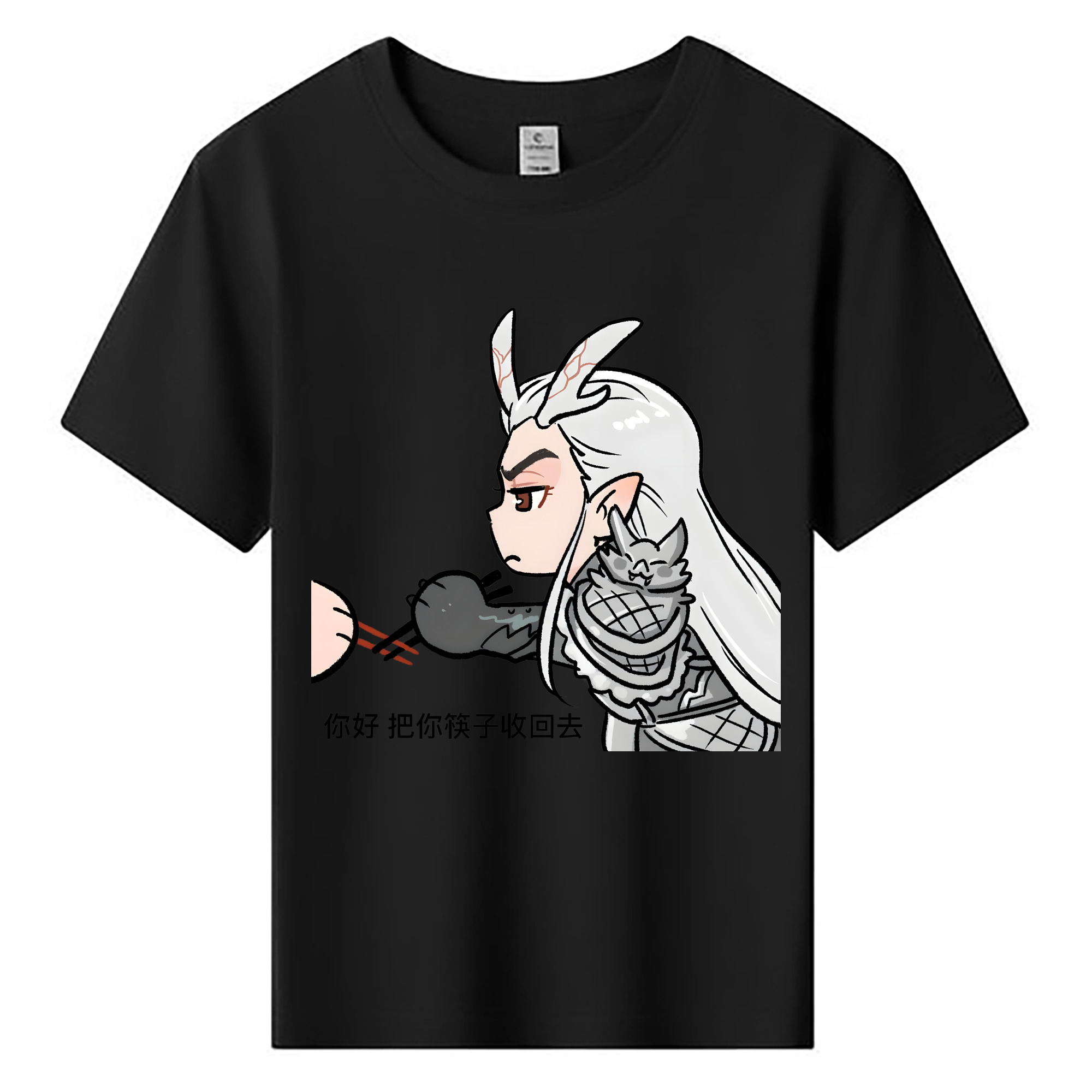 （画像用） Ne Zha 2 ナタ 魔童の大暴れ 綿100％キッズTシャツ（フロントプリント）