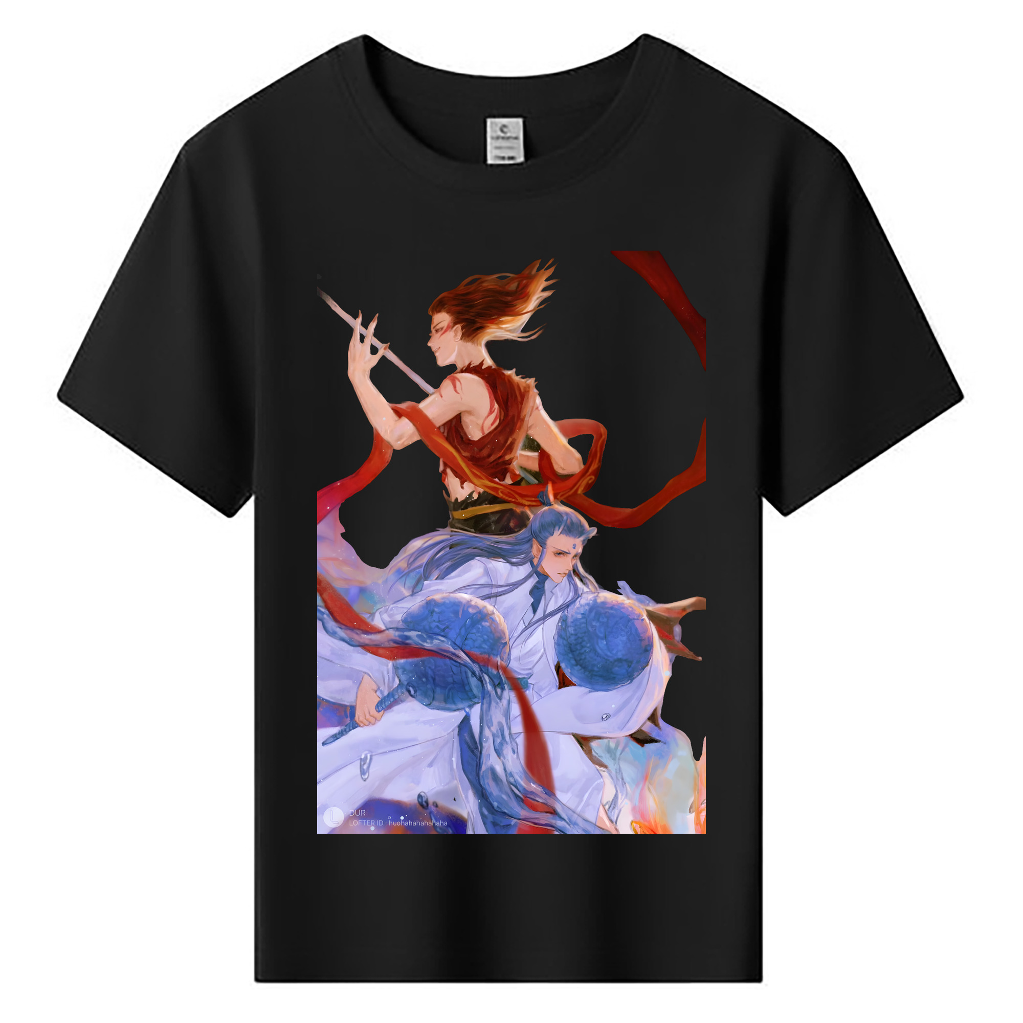（画像用） Ne Zha 2 ナタ 魔童の大暴れ 綿100％キッズTシャツ（フロントプリント）