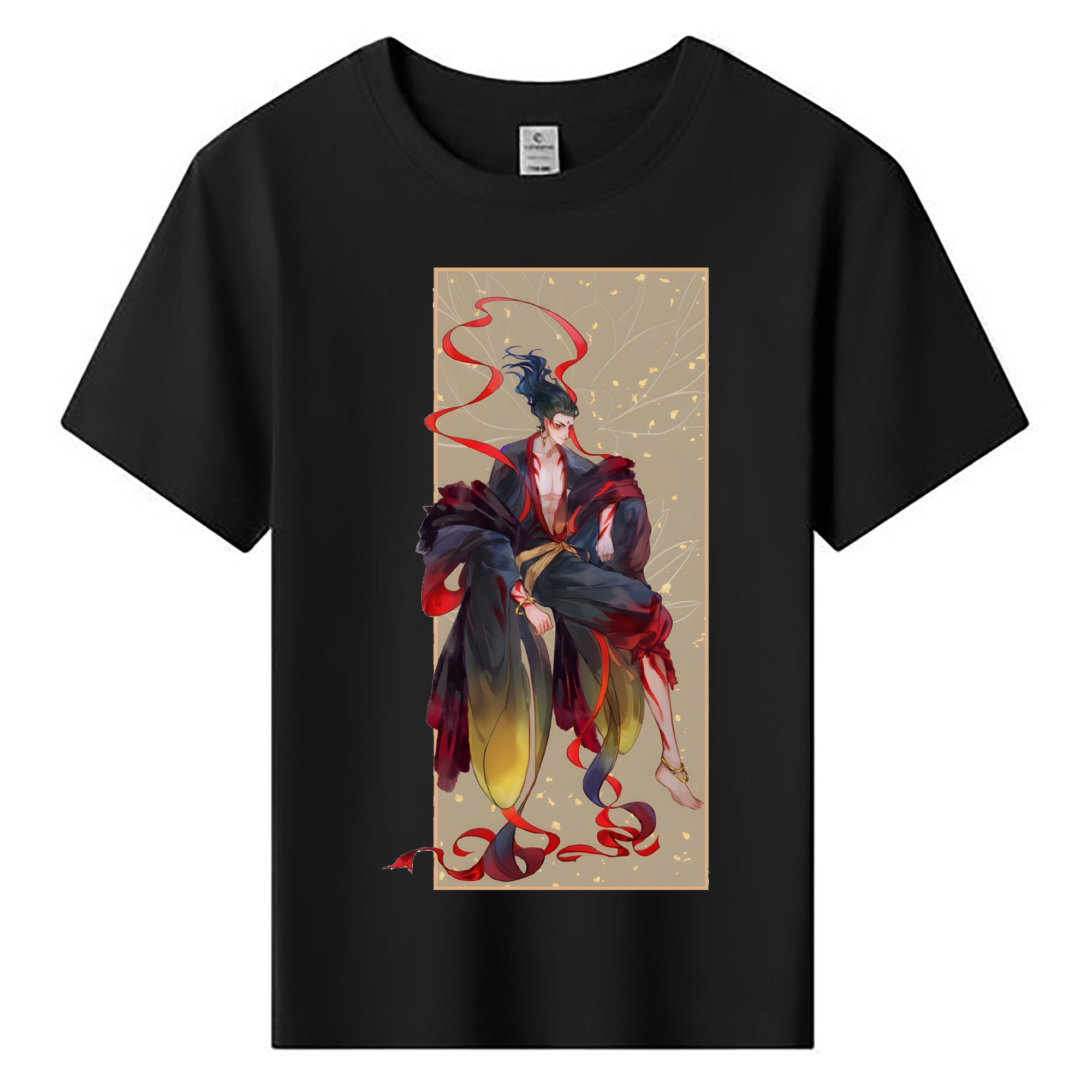 （画像用） Ne Zha 2 ナタ 魔童の大暴れ 綿100％キッズTシャツ（フロントプリント）