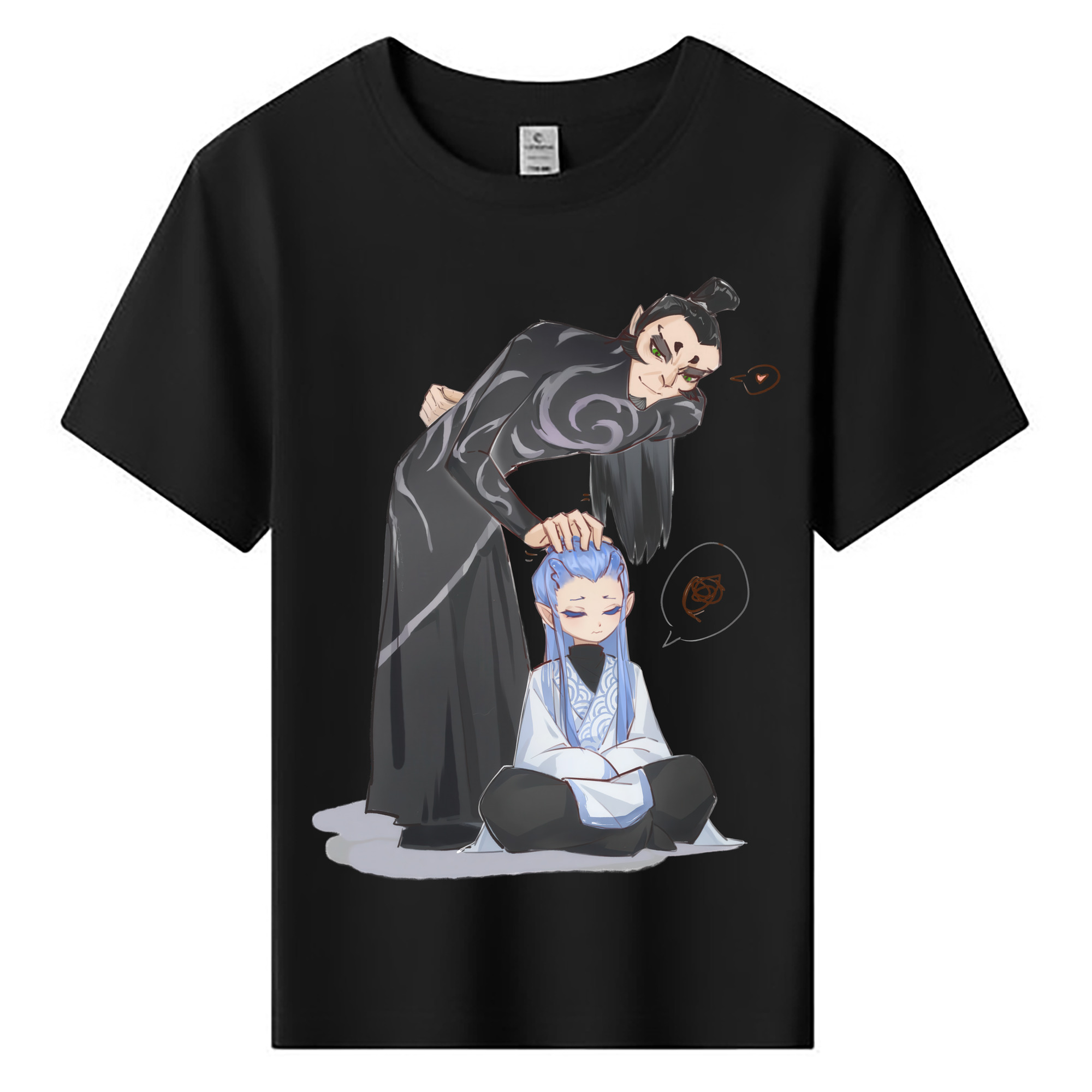 （画像用） Ne Zha 2 ナタ 魔童の大暴れ 綿100％キッズTシャツ（フロントプリント）