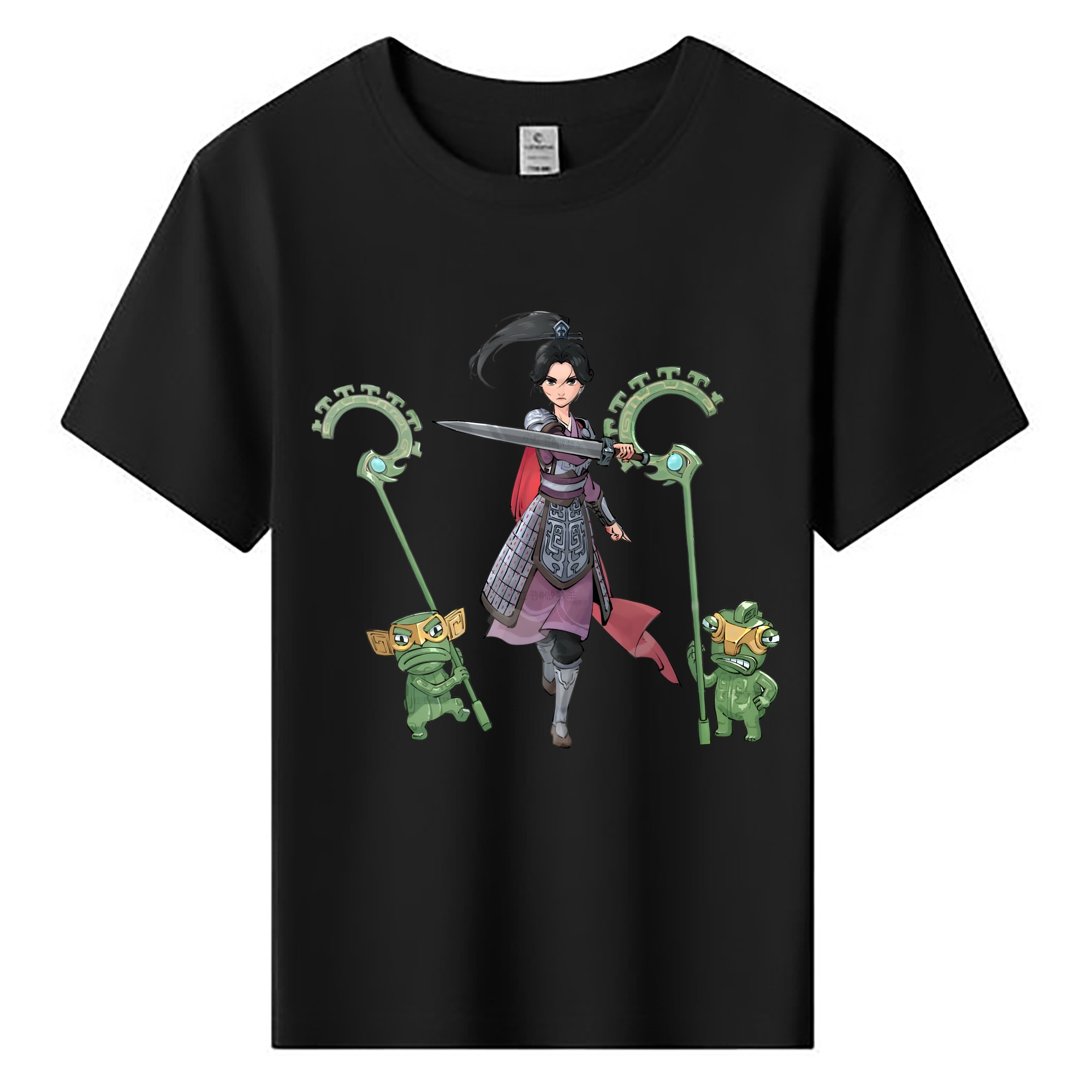 （画像用） Ne Zha 2 ナタ 魔童の大暴れ 綿100％キッズTシャツ（フロントプリント）