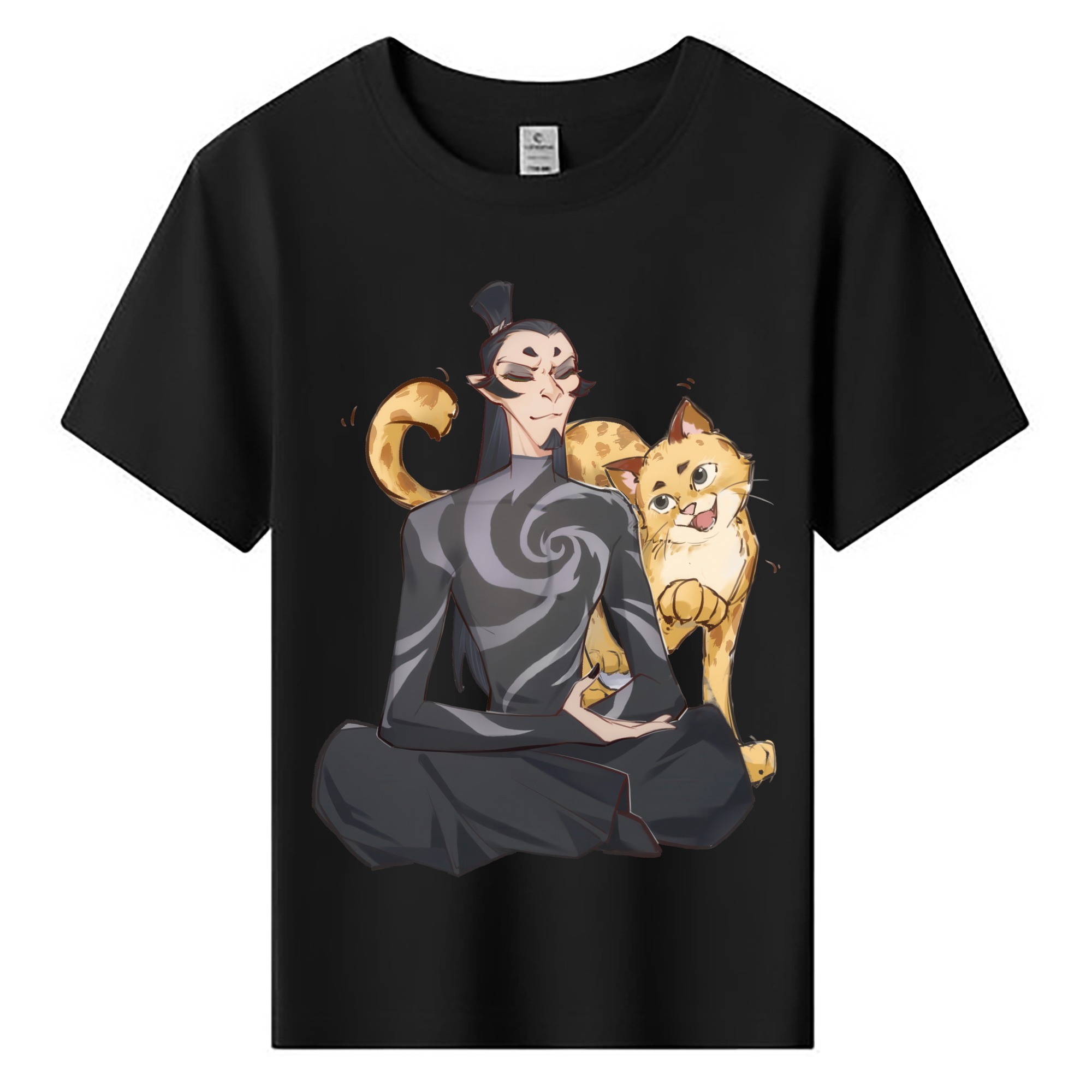 （画像用） Ne Zha 2 ナタ 魔童の大暴れ 綿100％キッズTシャツ（フロントプリント）