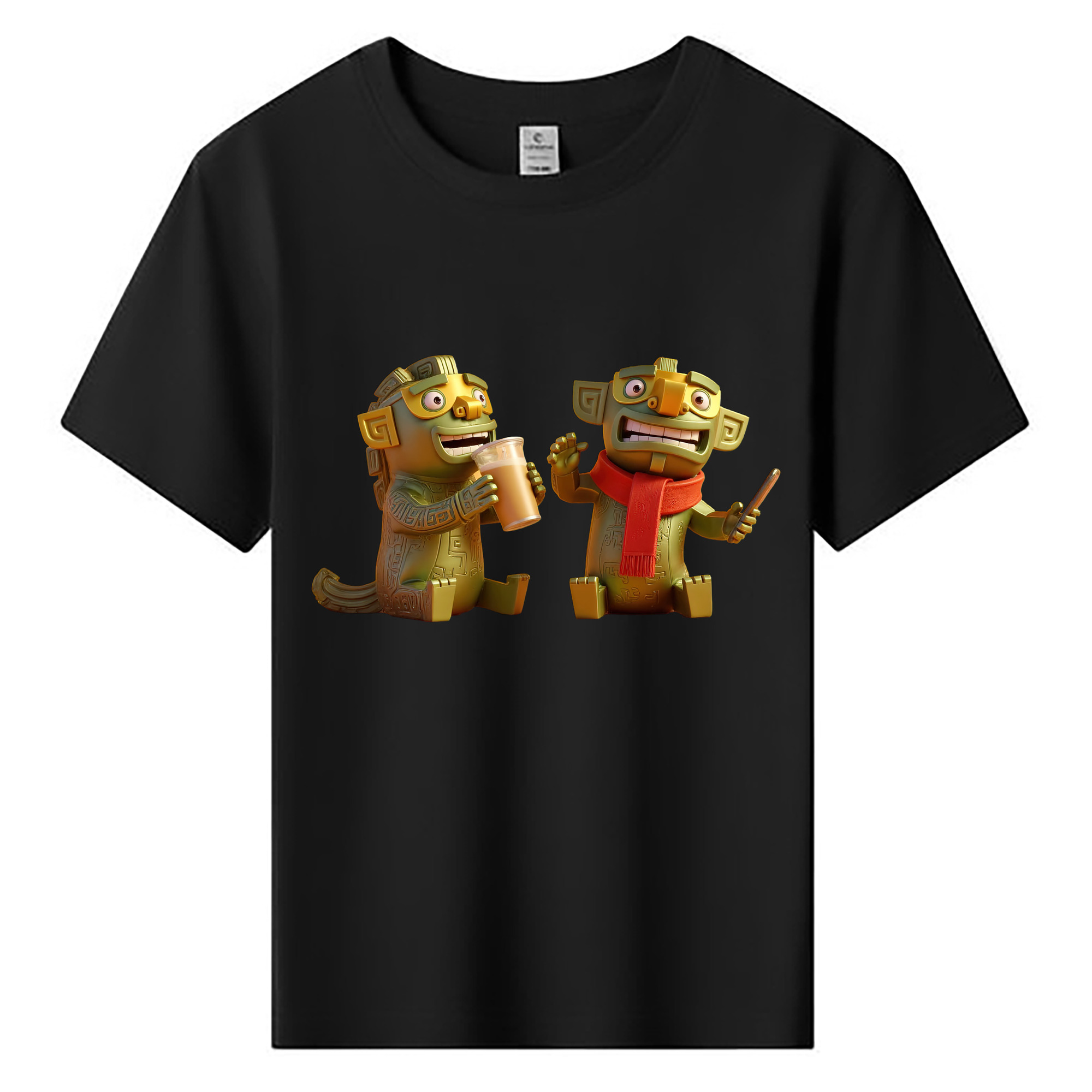 （画像用） Ne Zha 2 ナタ 魔童の大暴れ 綿100％キッズTシャツ（フロントプリント）